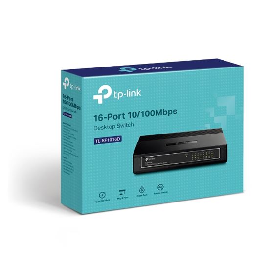 SWITCH 16 PORT TP-LINK 10/100 Mbps TL-SF1016D 200Mbps BLACK 4