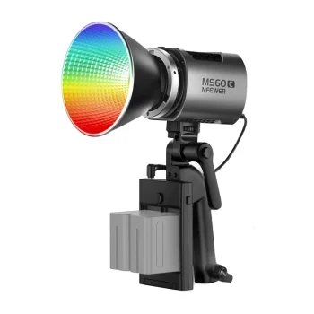 Dritë e Mençur Neewer GR18C, RGB, 65W, 6000Lux, 2500-8500K, CRI 97+, TLCI 97+, 18", 160 LED - Zezë