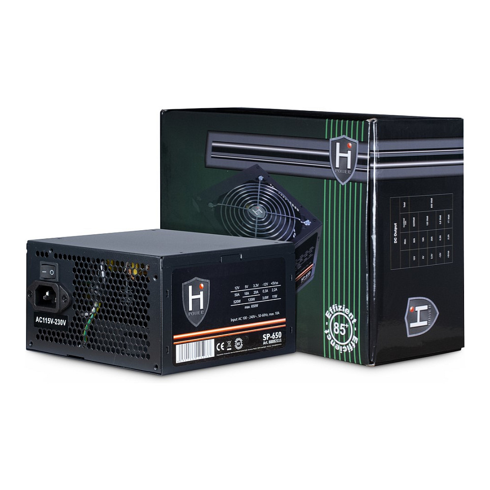 Furnizues Energjie Inter-Tech HIPOWER SP-650 / 650W / ATX / Non-Modular - Zezë