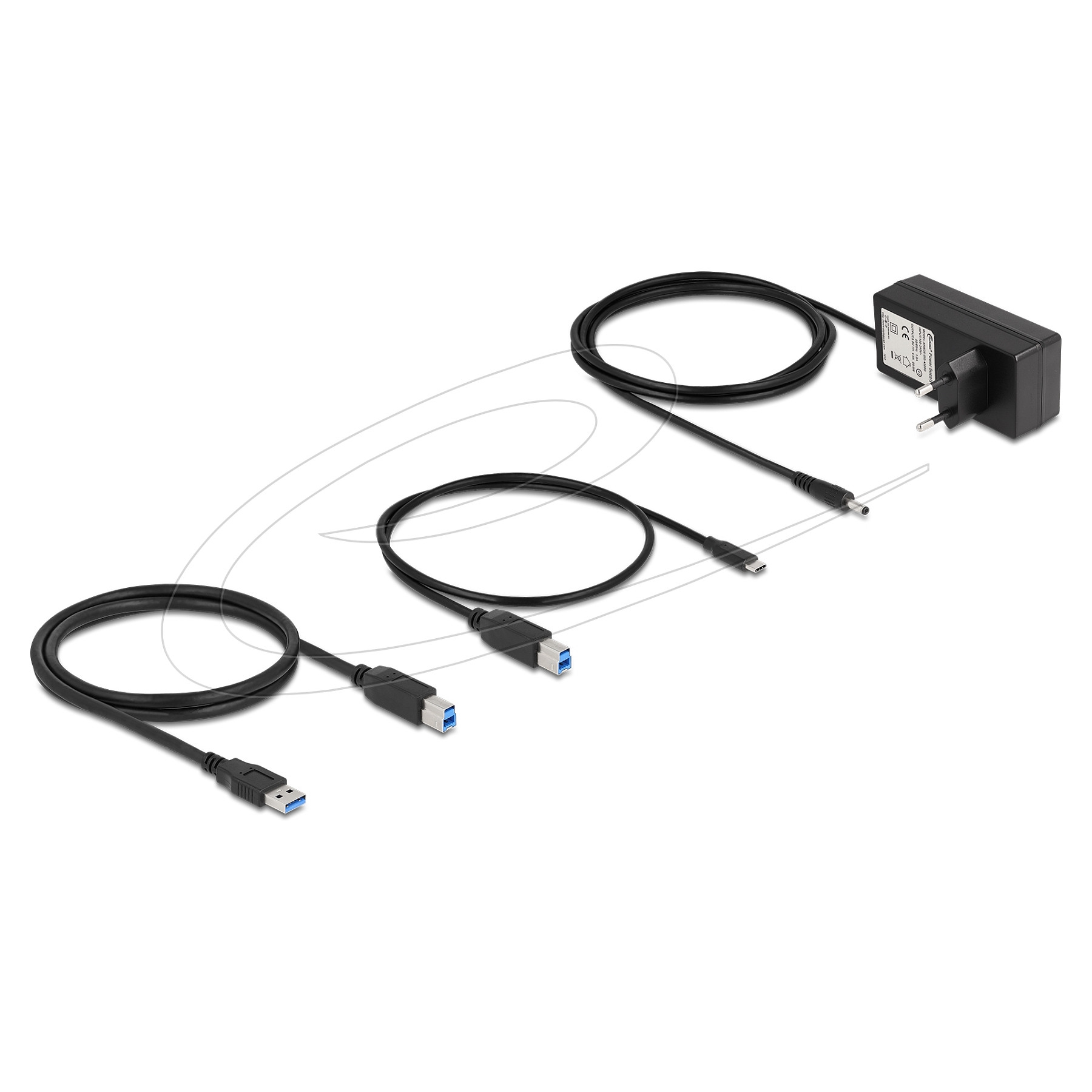 Hub DeLOCK 64237 , 6x USB-A , USB 5Gbps , Lexues SD dhe MicroSD , Ndërprerës Individual , USB-A dhe USB-C , 20W - Gri 3