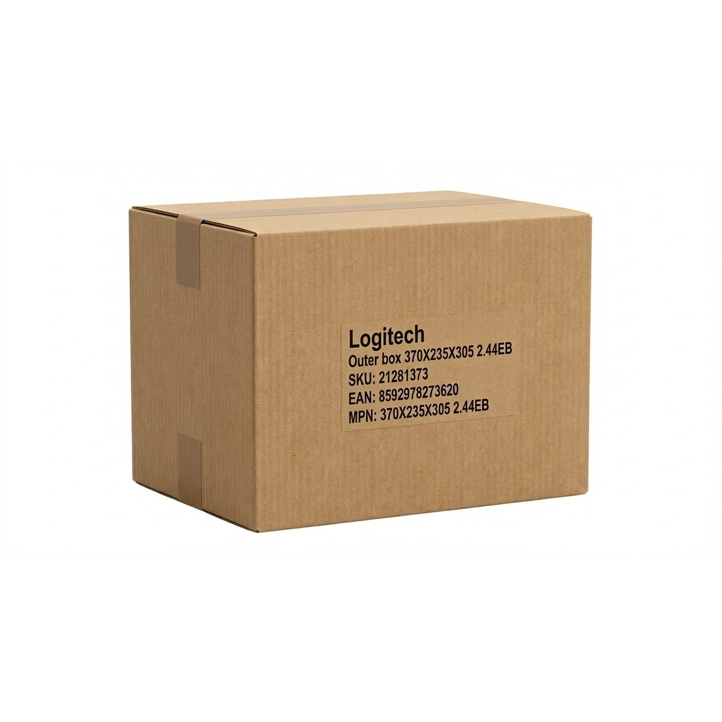 Logitech Outer Box – 370 × 235 × 305 mm, 2.44 EB