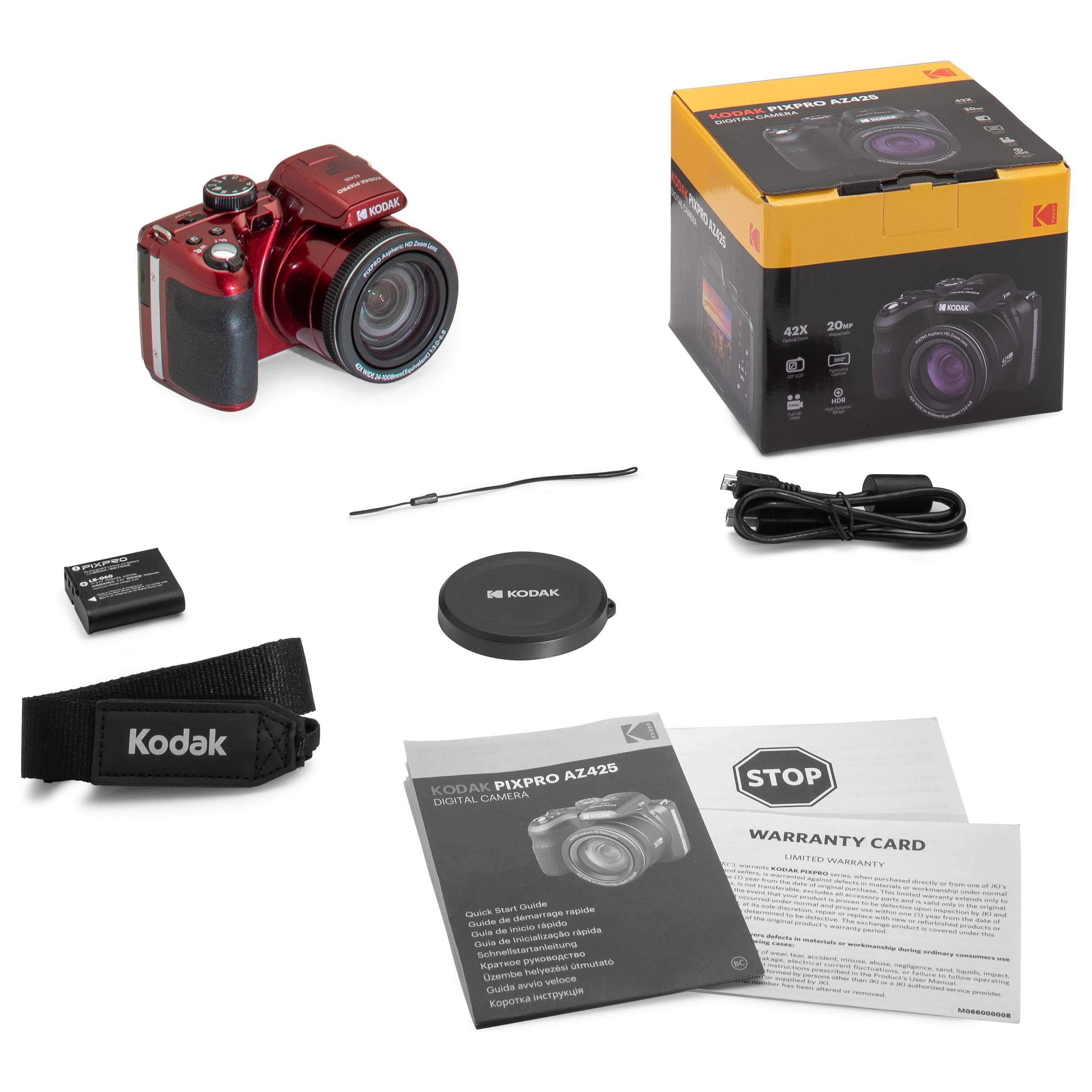 Kamerë Digjitale Kodak Astro Zoom AZ425, 20.68 MP, Zoom Optik 42x, Full HD, Ekran 3" - Zezë, Kuqe 5