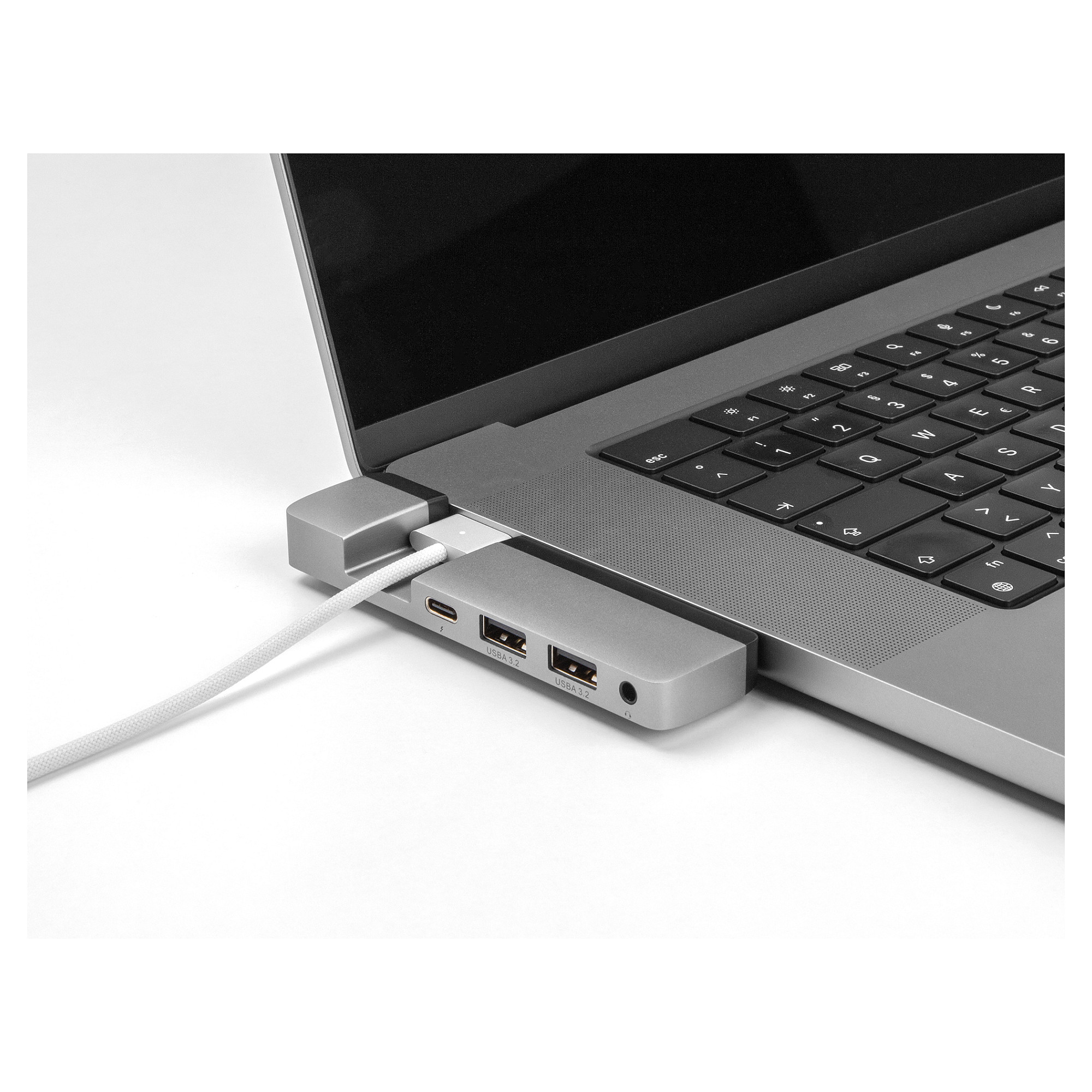 Docking Station për MacBook Pro + Air / Thunderbolt 4 / 5K Resolution / 100W PD / 2xUSB-A / LAN / Audio - Gri / Zezë thumbnail 3