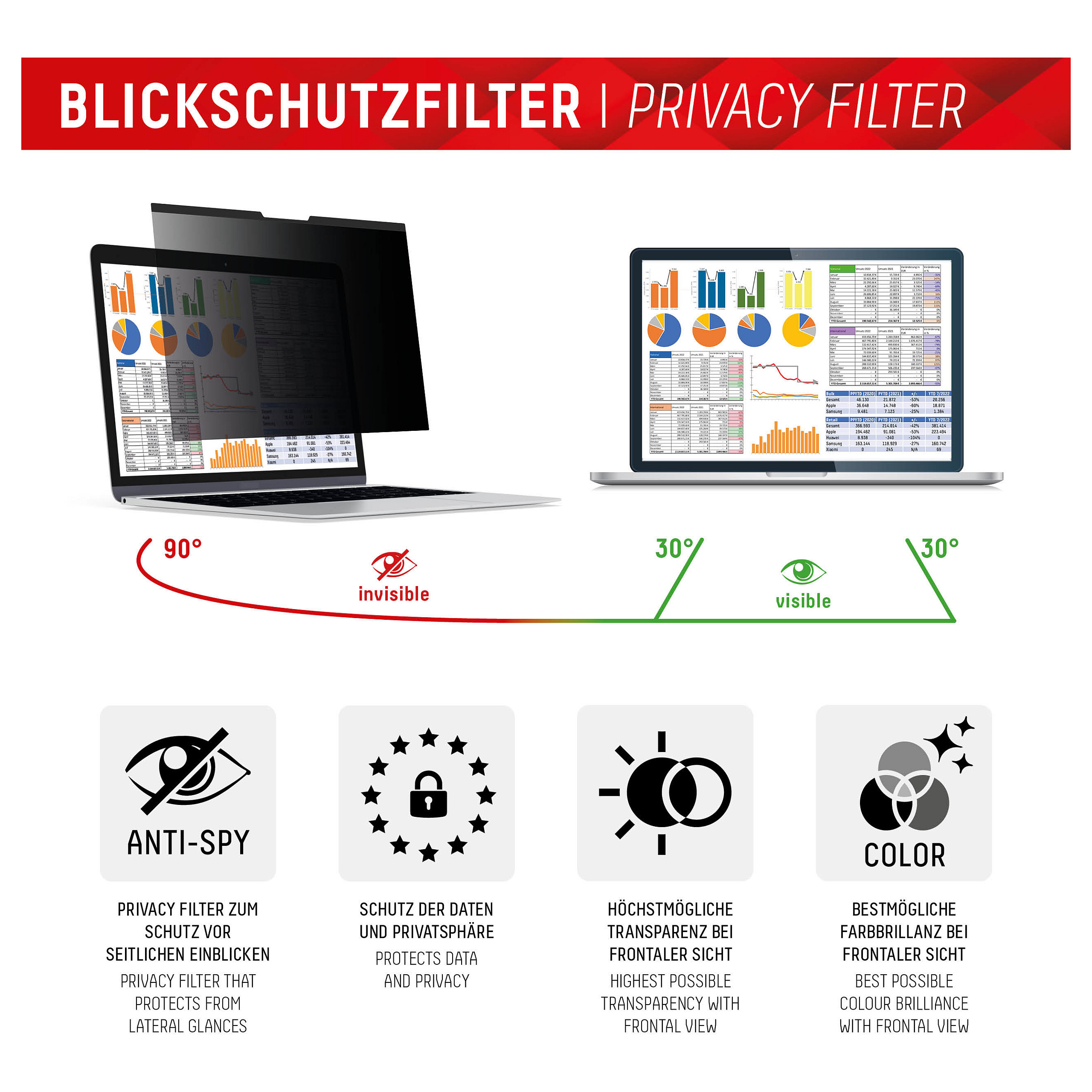 Filtër Privatësie DISPLEX Privacy Safe për Laptop 15.6” (16:9) - Zezë thumbnail 3