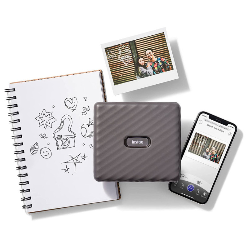 Printer për Foto Fujifilm instax Link WIDE, Bluetooth 4.2, 318 dpi, Foto 62 × 99 mm, Bateri e Rikarikueshme - Gri 2