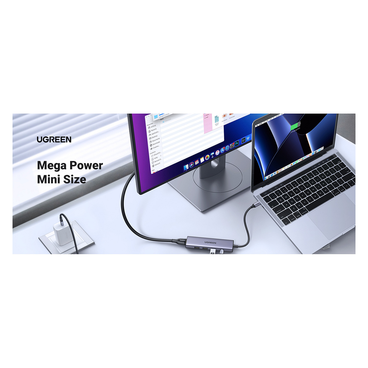 Hub USB-C UGREEN 20956A, 6-port, 3x USB-A 3.0, HDMI 4K 30Hz, SD/TF, 5Gbps - Argjend 5