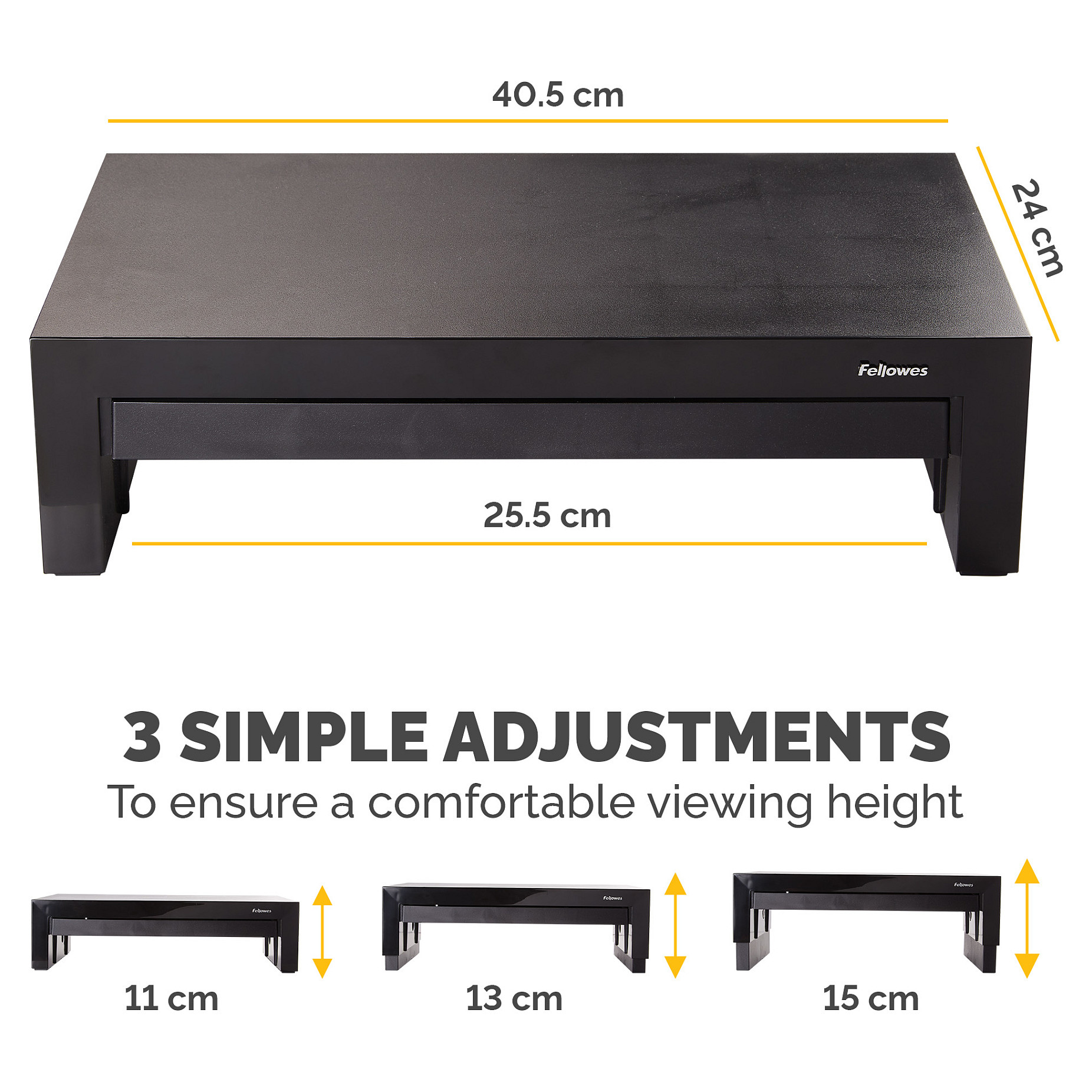 Mbajtëse për Monitor Fellowes Designer Suites / deri 21" / deri 18kg / 3 Nivele Lartësie / Sirtar Ruajtjeje - Zezë 4