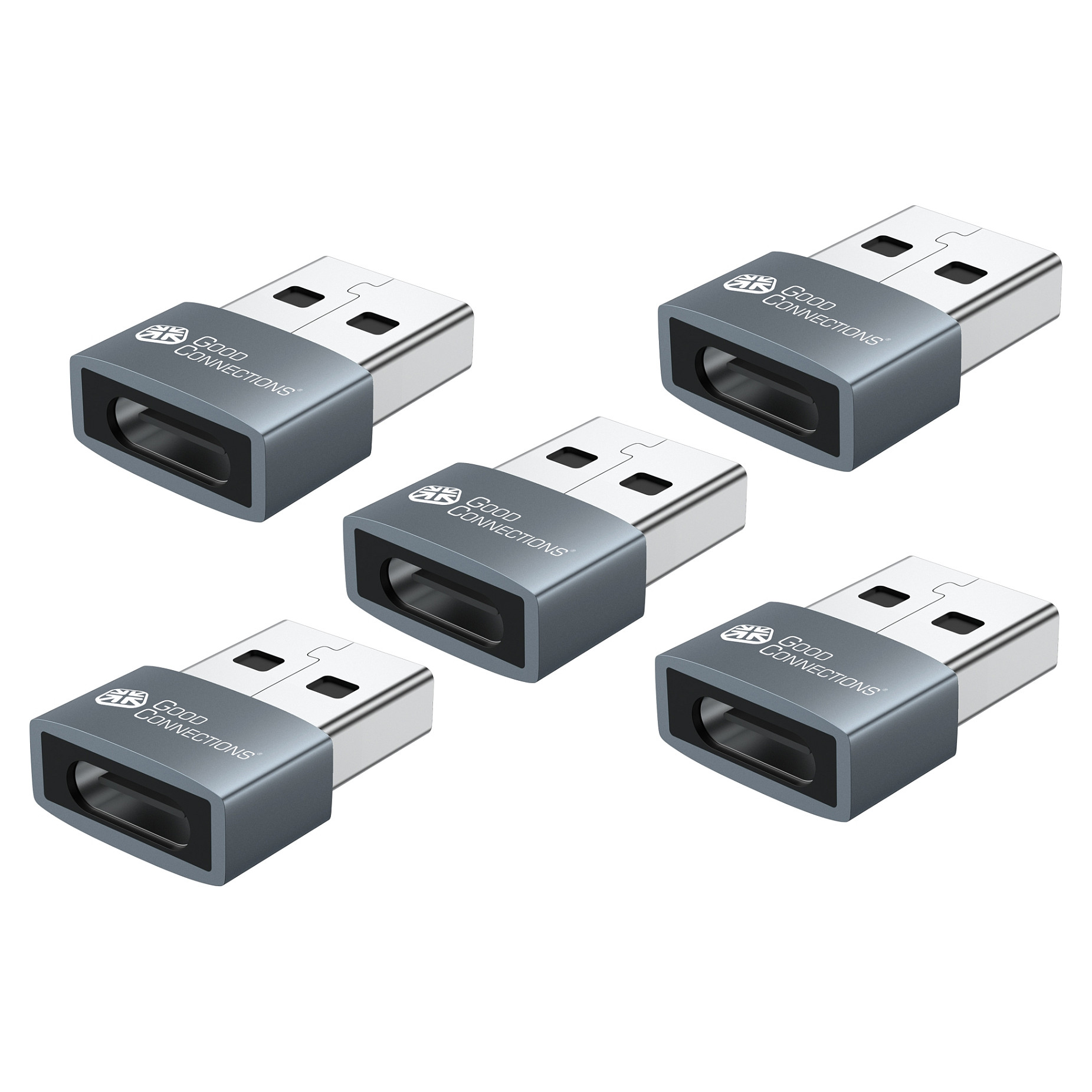 Adapter Good Connections USB-AD203-10, USB-A në USB-C, USB 2.0, 480Mbps, 60W, 10 copë - Hiri 6