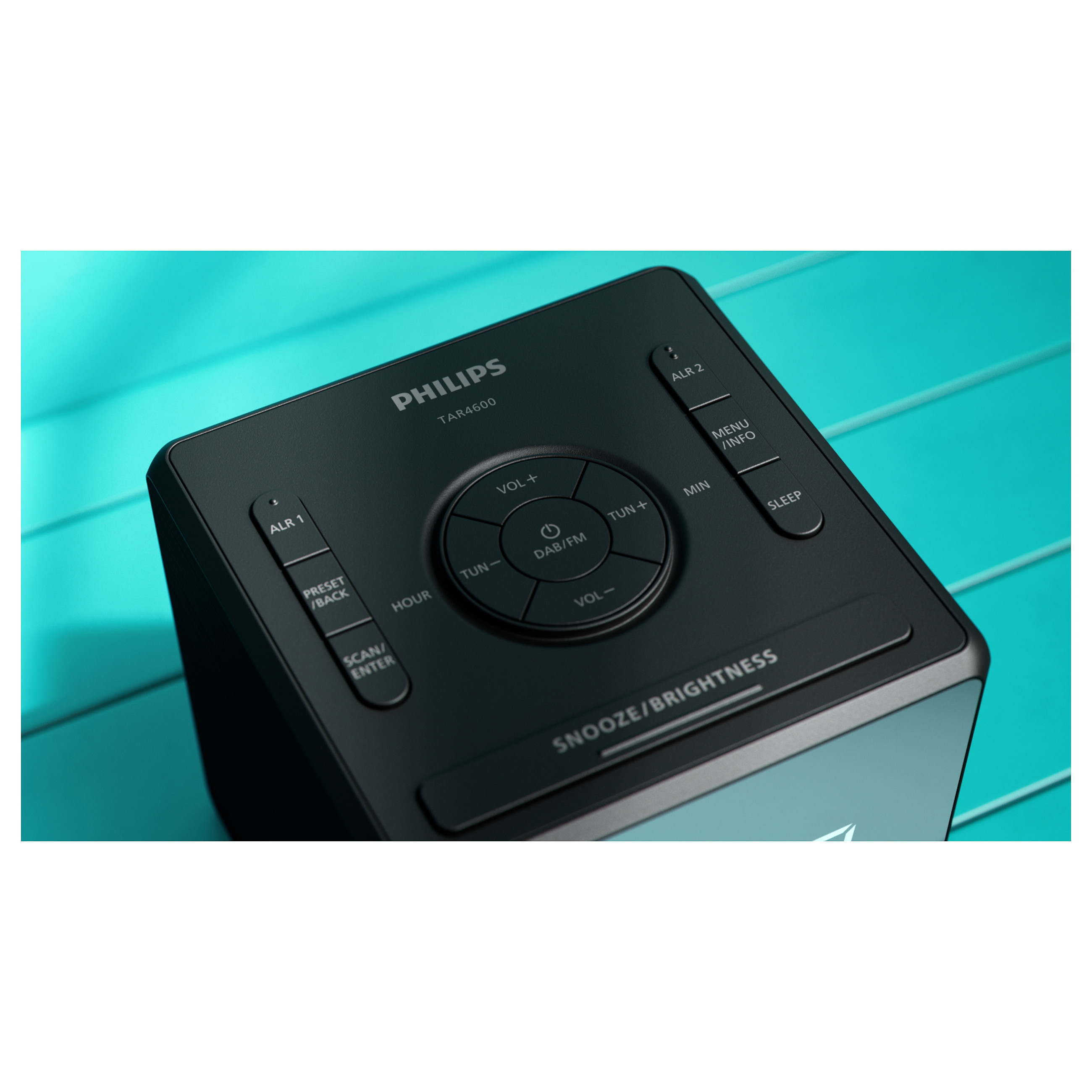 Radio me Orë Philips TAR4600/10, DAB+, FM, Alarm i Dyfishtë, Ekran LCD, USB-C - Zezë 7