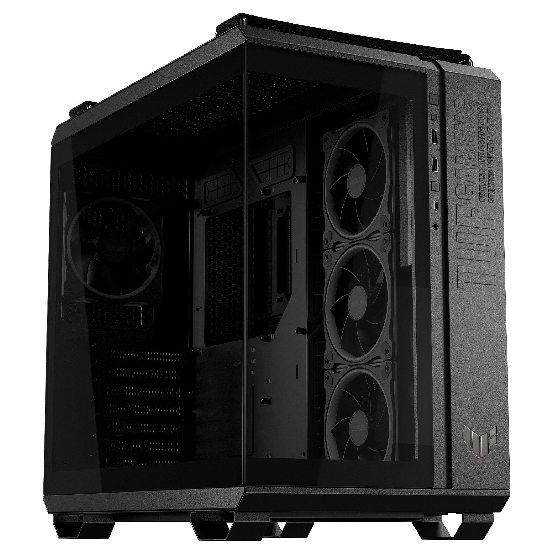 Kasë Asus TUF Gaming GT502 Horizon TG ARGB -Zezë thumbnail 2