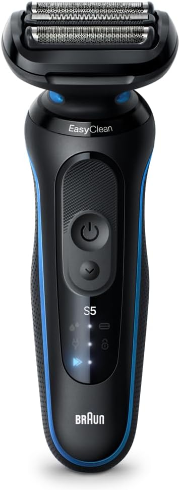 Makinë e Rrojës Braun Series 5, 52-B1000s, 3 Tehe Flex, 2 Mënyra Rroje, Wet & Dry, 50 Minuta, Li-Ion - Zezë, Blu 2