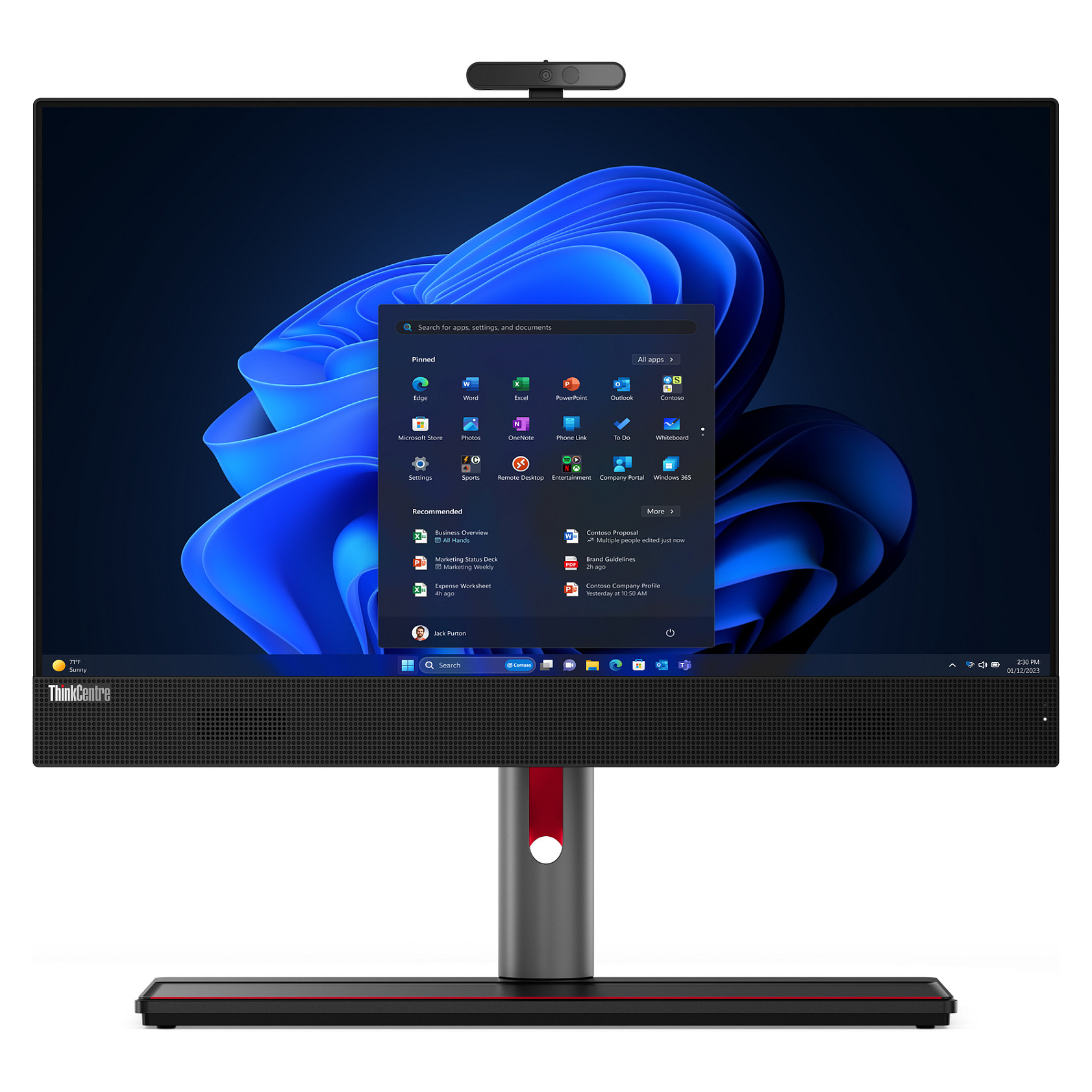 AIO Lenovo ThinkCentre M90a G5, Core i5-14400, 8GB DDR5, 512GB, 23.8" FHD IPS 60Hz, Intel UHD Graphics 730 - Zezë