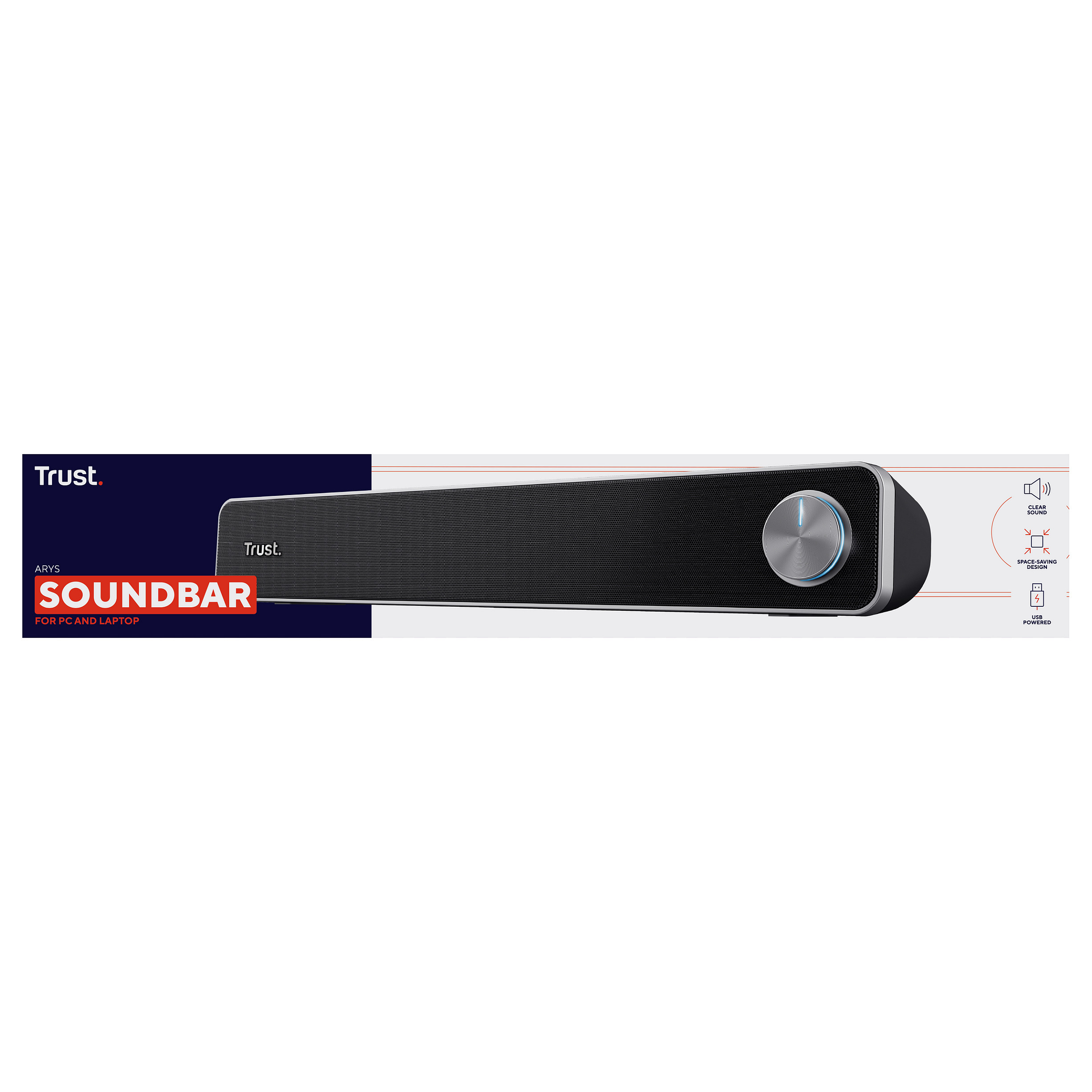 Soundbar Trust Arys, Soundbar, Stereo, 12W, 3.5mm, USB-A - Zezë 4