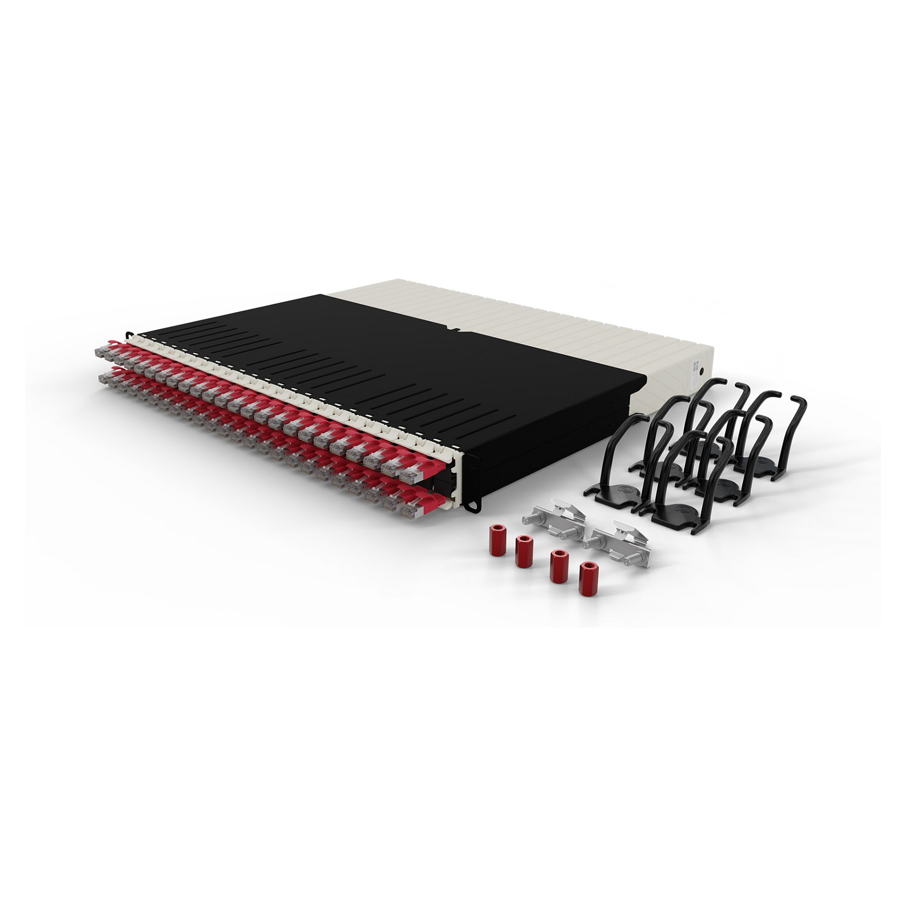 PATCHBOX 8RU Cable Management System Cat.6a U/FTP PoE | 24 Cassettes | 0.8m thumbnail 4