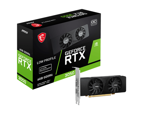 Kartelë Grafike NVIDIA GeForce RTX 3050 / 6GB GDDR6 / 96-bit / MSI LP 6G OC