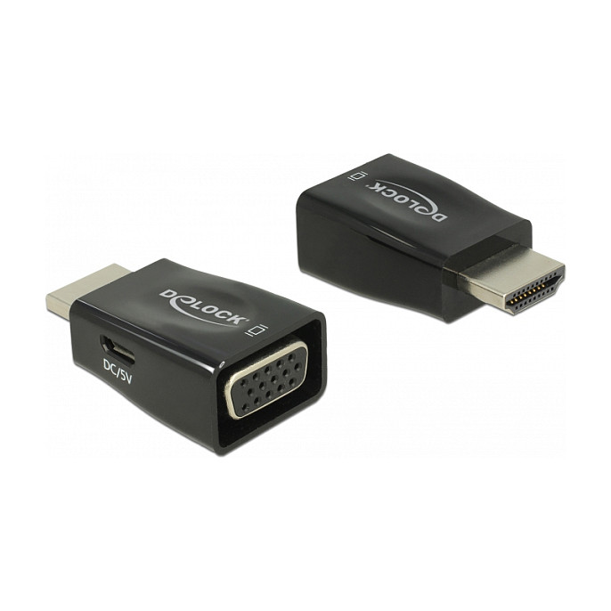 Adapter DELOCK / HDMI-A Plug → VGA Socket - Zezë