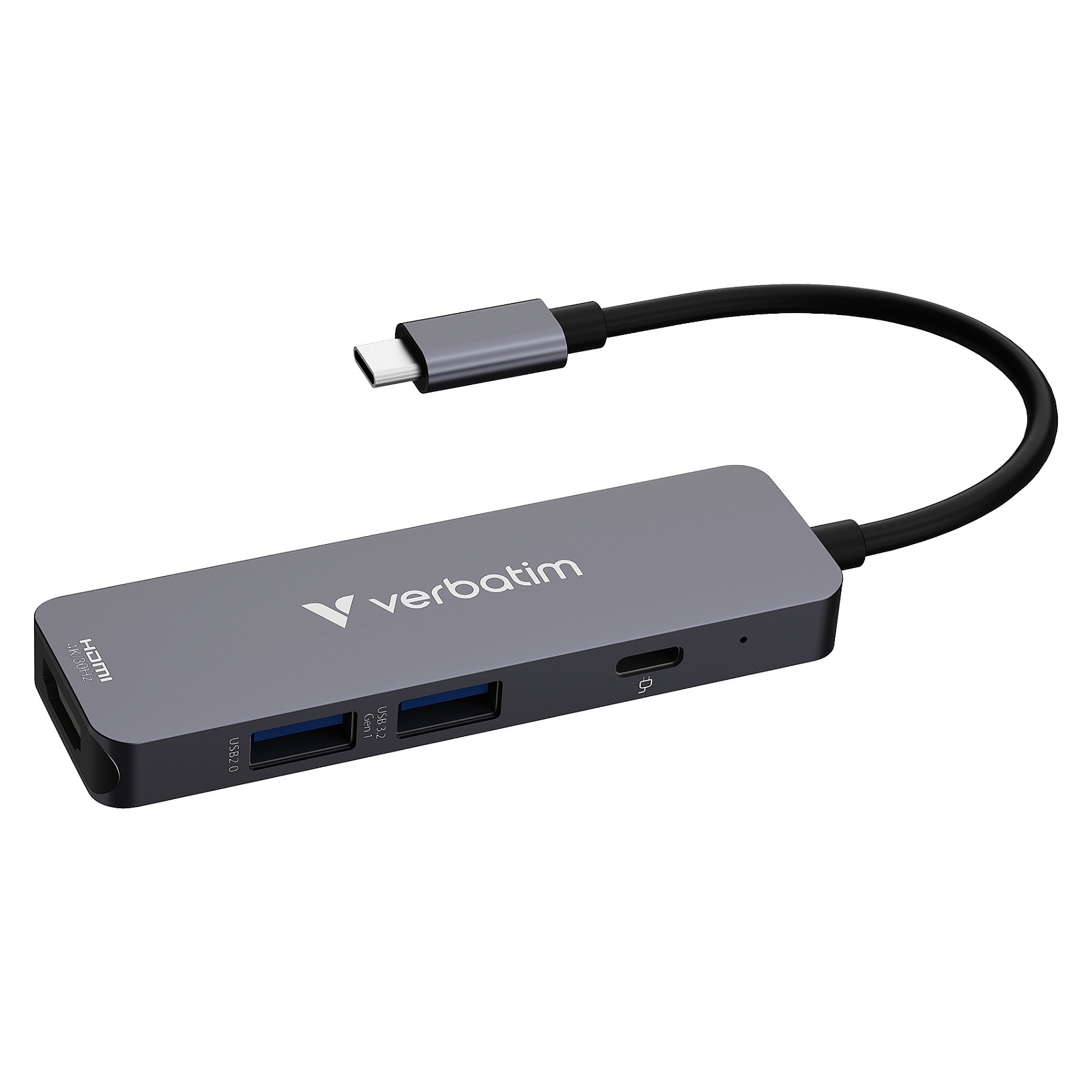 Hub USB-C Verbatim 32156, 6 Porta, HDMI 4K 30Hz, USB-A 3.2 Gen 1, USB-A 2.0, USB-C PD 100W, SD, microSD – Gri 7