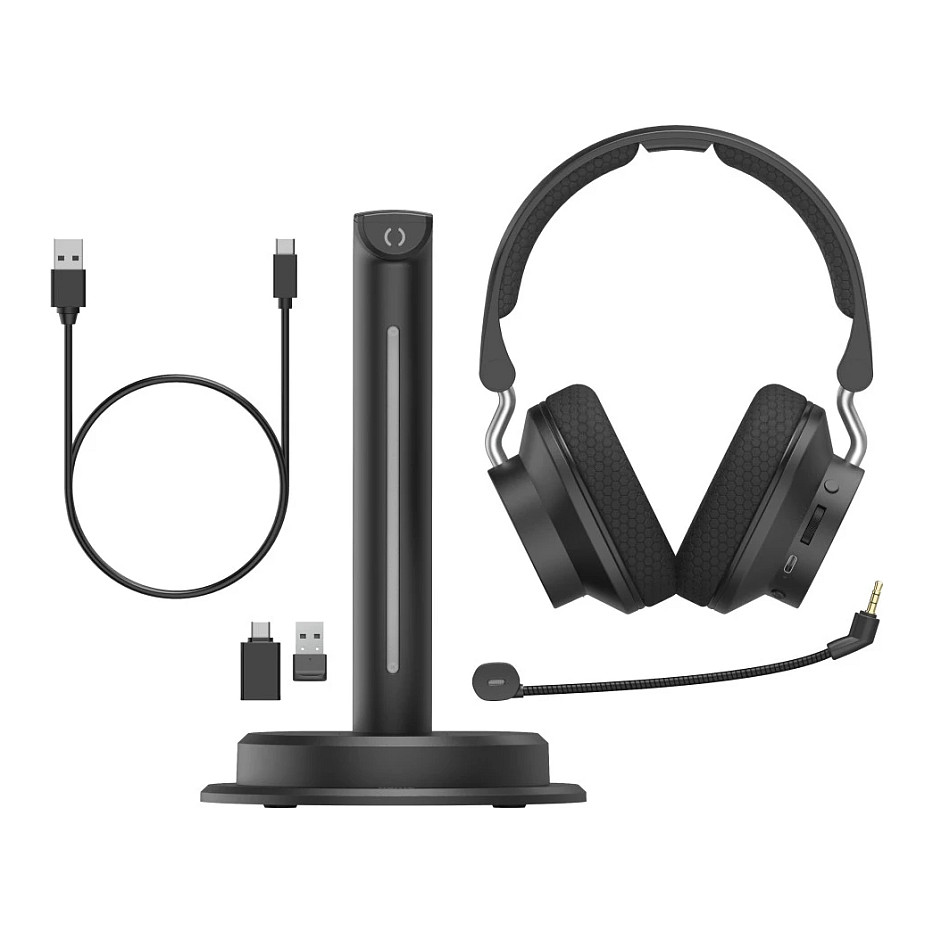 Kufje pa kabllo Hama BT-900, Bluetooth 5.3, USB-C, USB-A, 3.5mm, ENC, Bazë Karikimi - Zezë 5