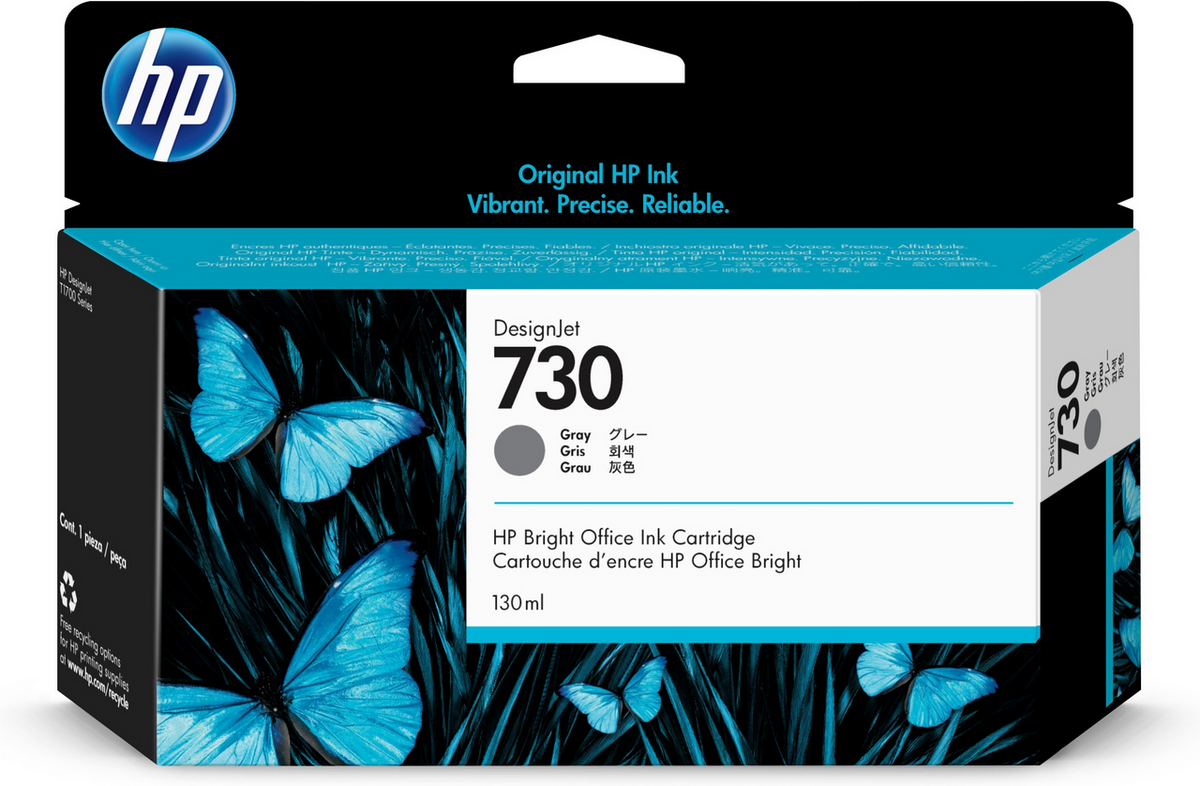 Ink HP 730 / P2V66A – Gri