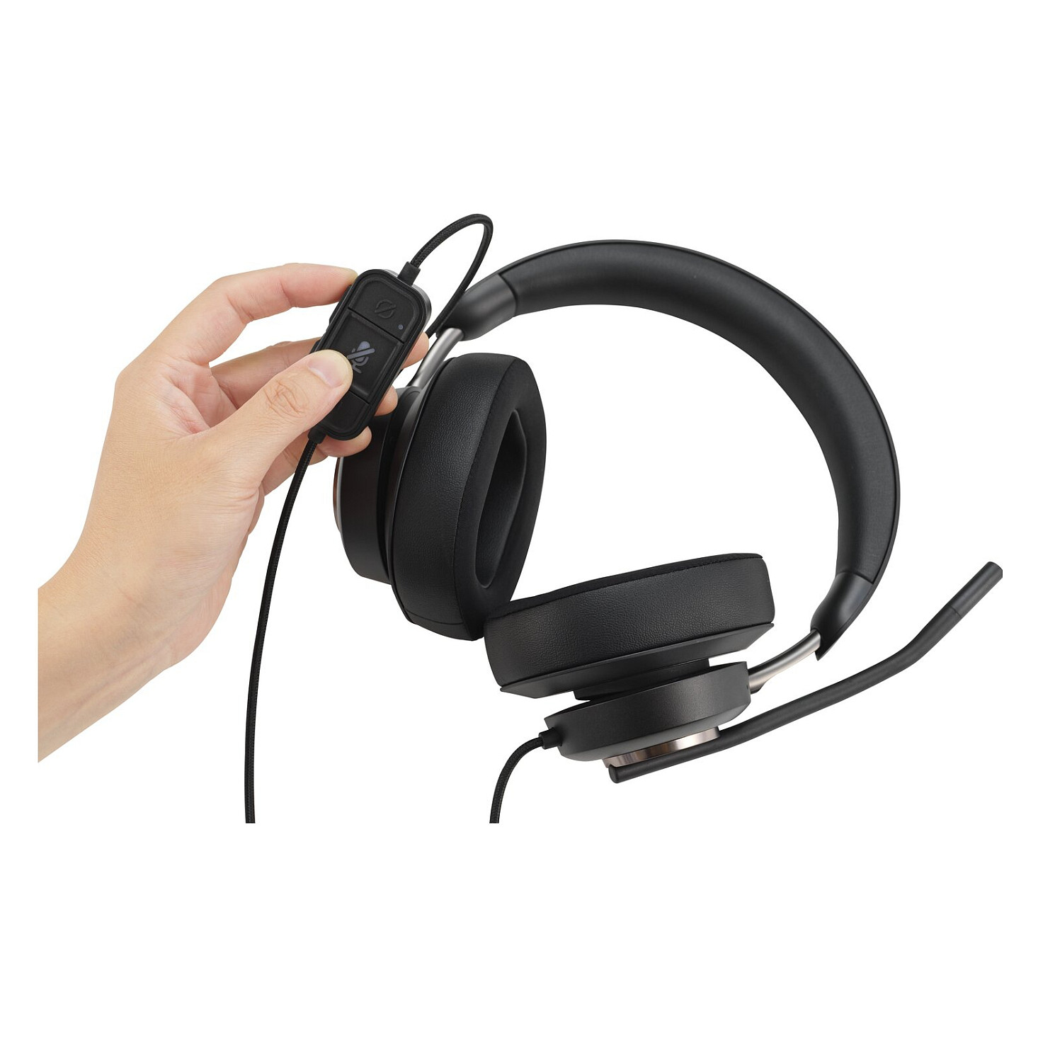 Kufje me kabllo Kensington H2000 / USB-C / Stereo / 40mm / Mikrofon me reduktim të zhurmës - Zezë 10
