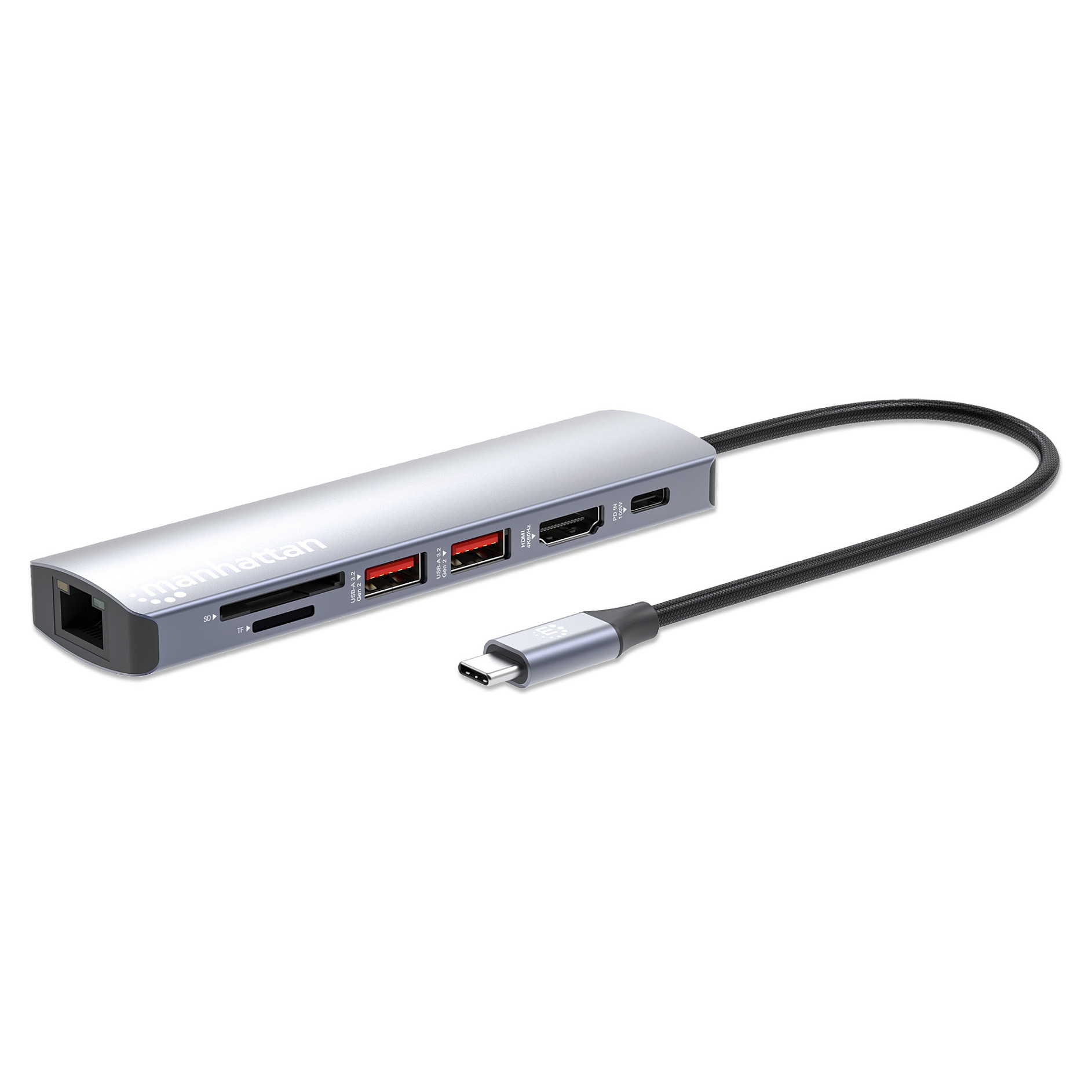 Docking station MANHATTAN / 7-in-1 / 4K / USB-C / 1xHDMI / 2xUSB / 10Gb/s – Zezë