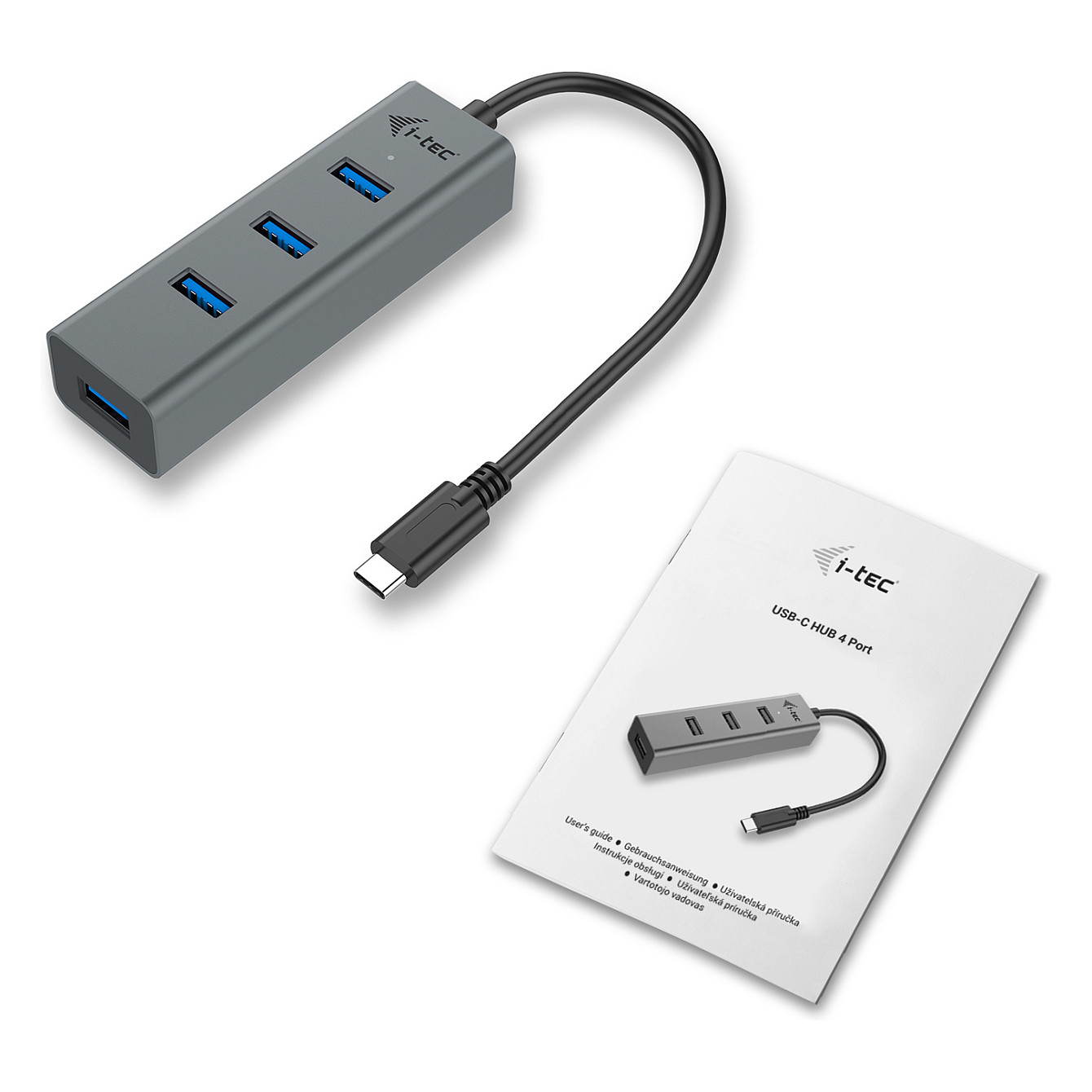 USB Hub D I-TEC, USB-C, METAL, 4 porte thumbnail 3