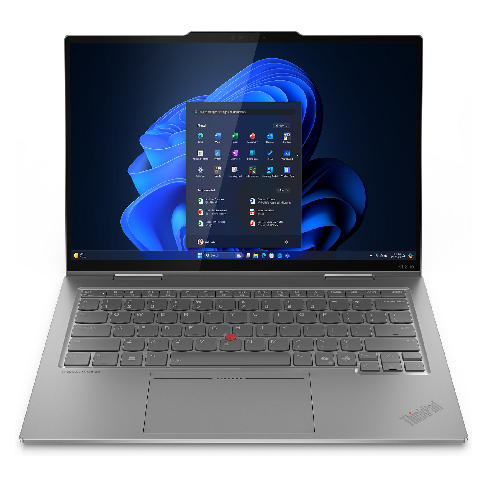 Laptop për punë Lenovo X1 2in1 G10 / Ultra7 - 258V / 32GB LPDDR5 / 1TB / 14" WUXGA IPS Touchscreen / Intel Arc Graphics 140V / DE - Gri