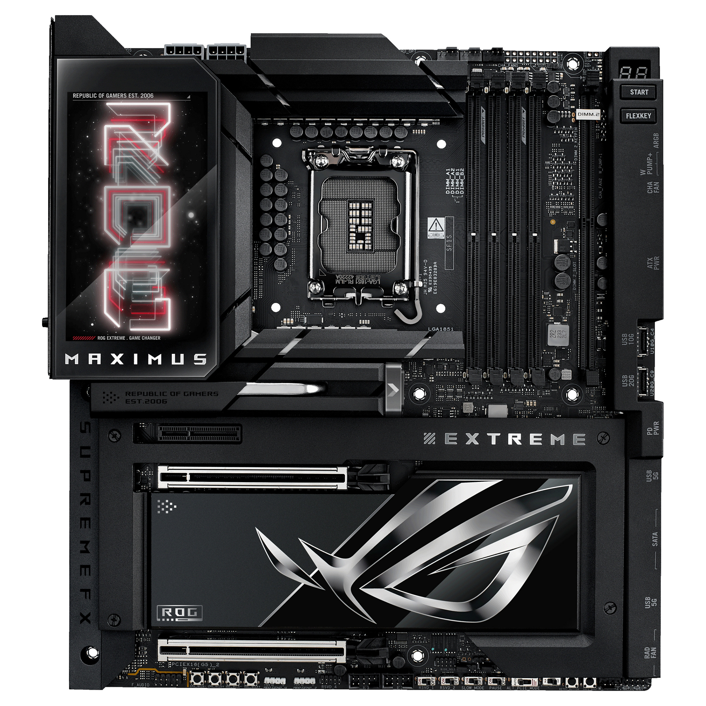 Pllakë Amë MB Intel ASUS ROG MAXIMUS Z890 EXTREME / LGA 1851 / DDR5 / E-ATX / HDMI+Thunderbolt 5
