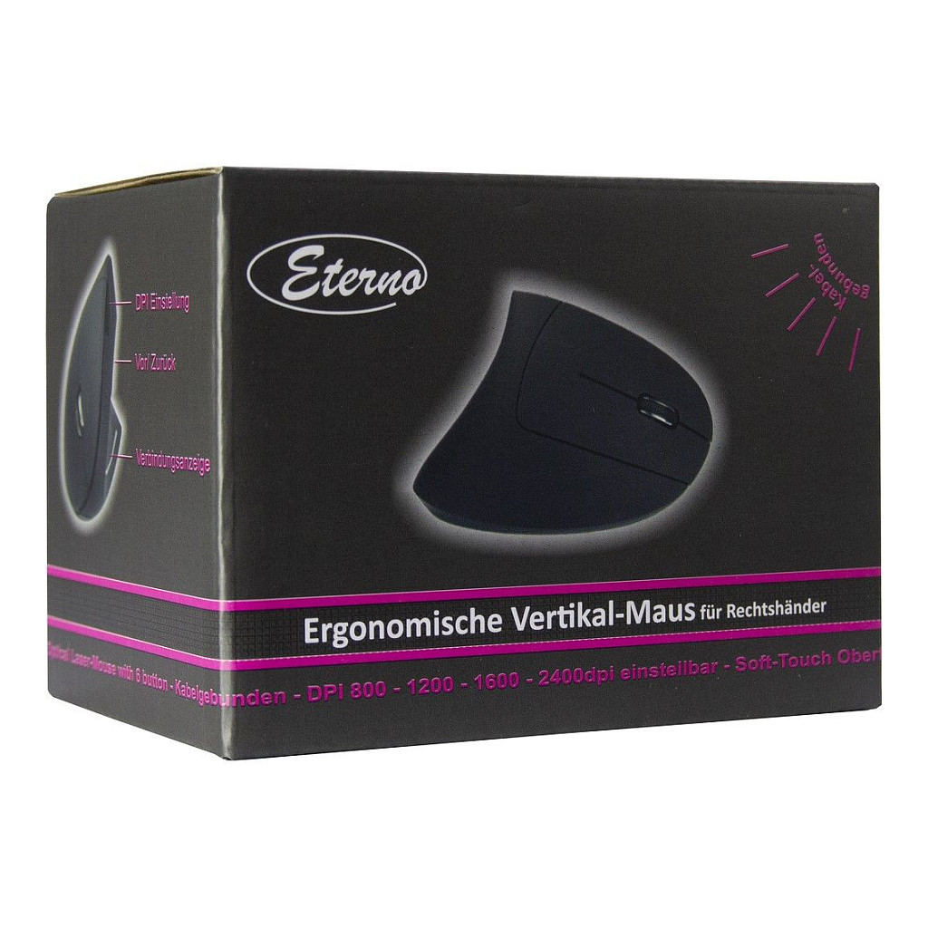 Maus me kabllo Inter-Tech AC KM-206WR / Vertical / Ergonomic - Zezë thumbnail 5