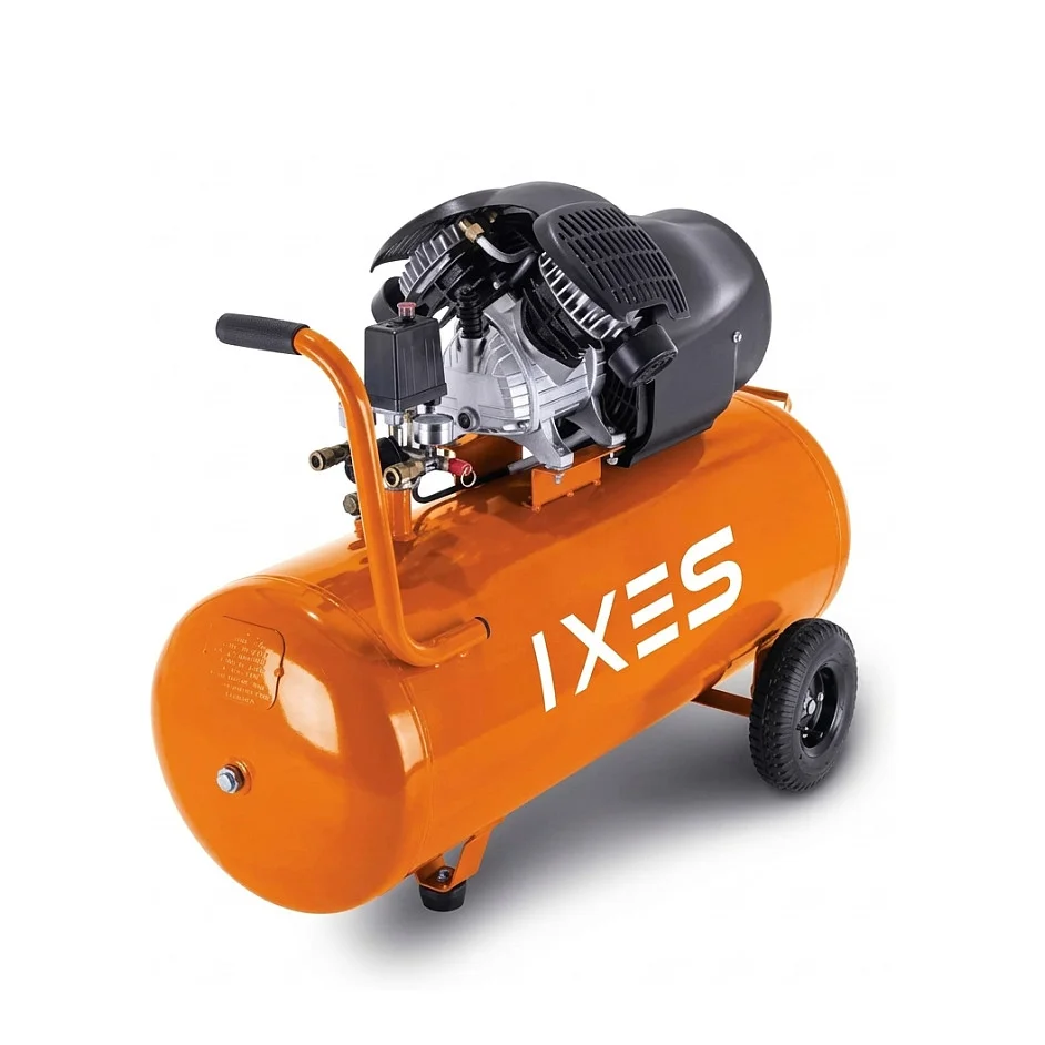 Kompresor Ajri IXES IX-AC120TZ, 2200W, 100L, 10bar, 412L/min, Dy Cilindra - Portokalli/Zezë
