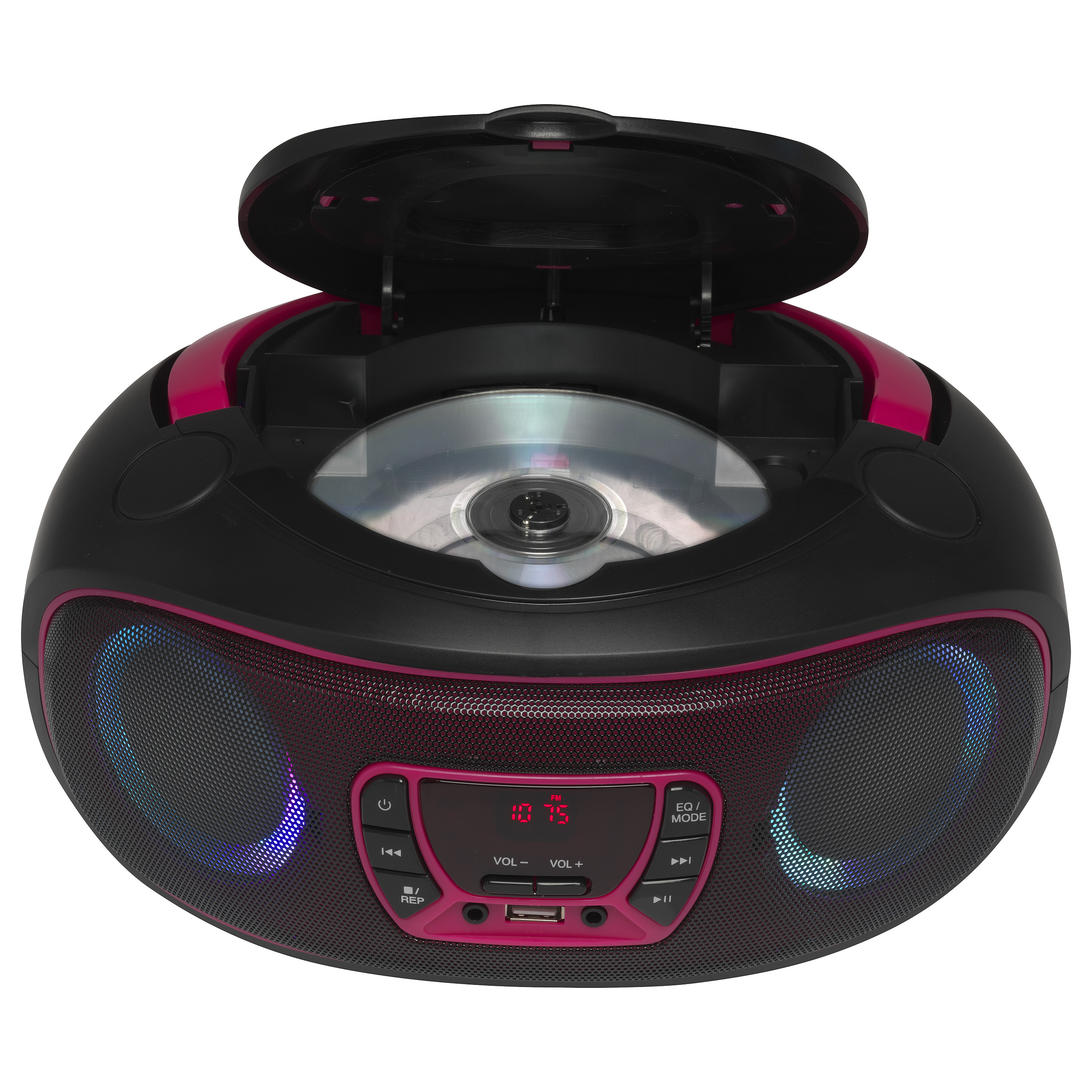 Altoparlant Denver TCL-212BT, CD, FM Radio, Bluetooth, USB, AUX, 4W RMS, LED - Zezë/Rozë 3