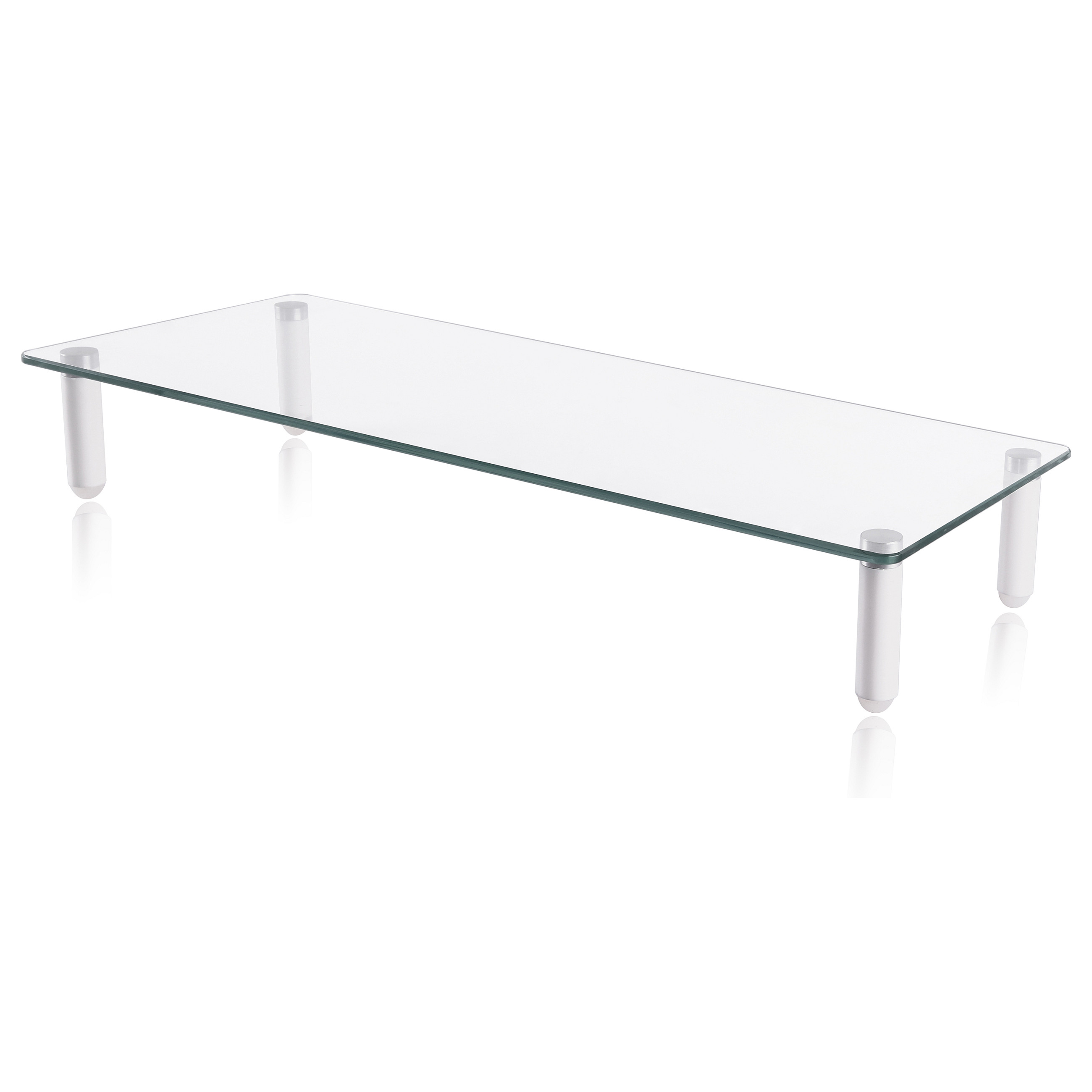 Mbajtëse për Monitor Equip 650882 / 1 Monitor / deri 20kg / 560x210x80mm / Xham i Temperuar - Transparente