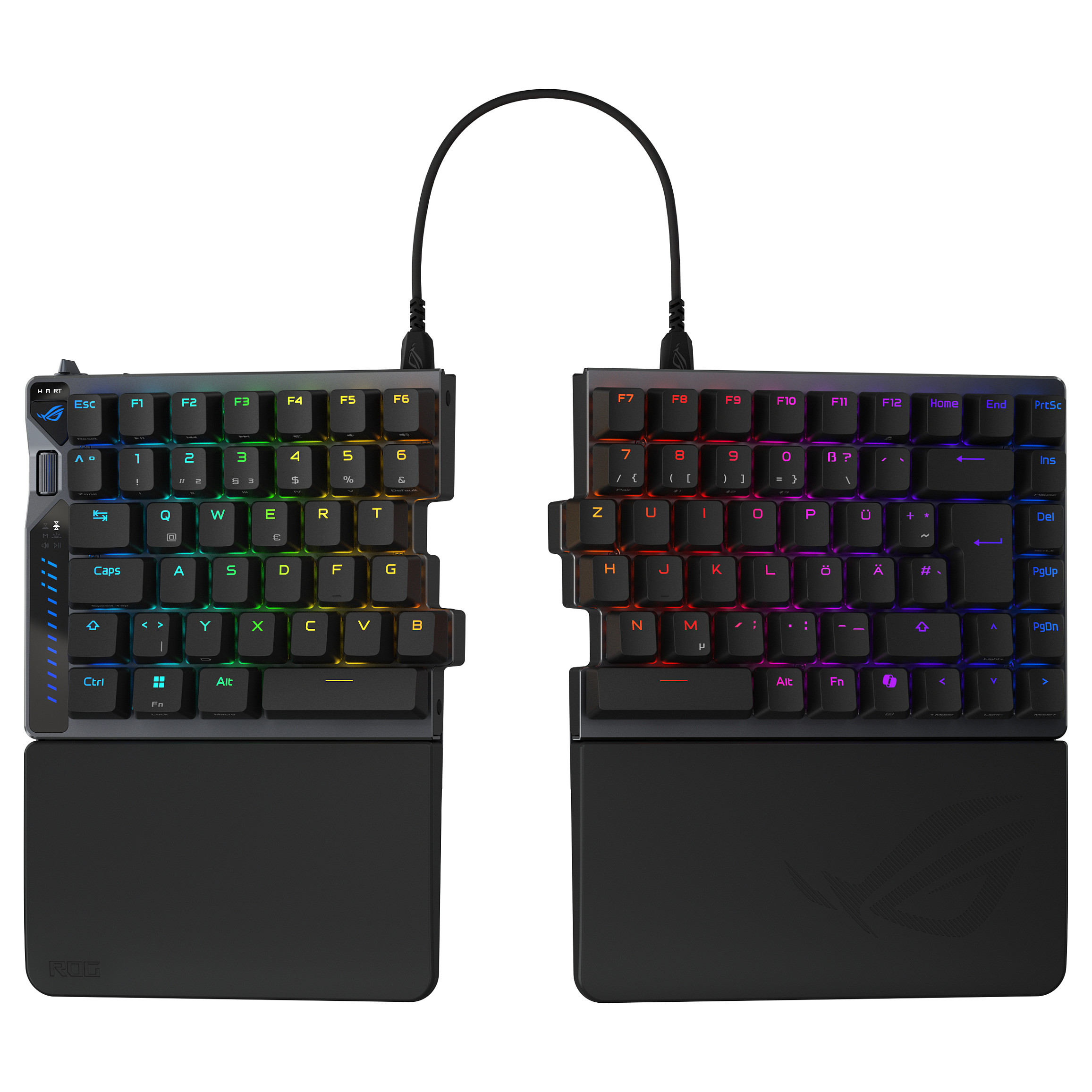 Tastierë Gaming ASUS ROG Falcata / USB + 2.4 GHz + Bluetooth 5 / Mekanike Magnetike ROG HFX V2 / 75% / QWERTZ / German / RGB - Zezë 4