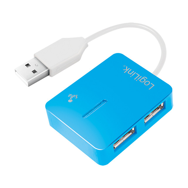 Hub LogiLink UA0136, 4x USB-A, USB 2.0, 480Mbps, 8cm - Blu