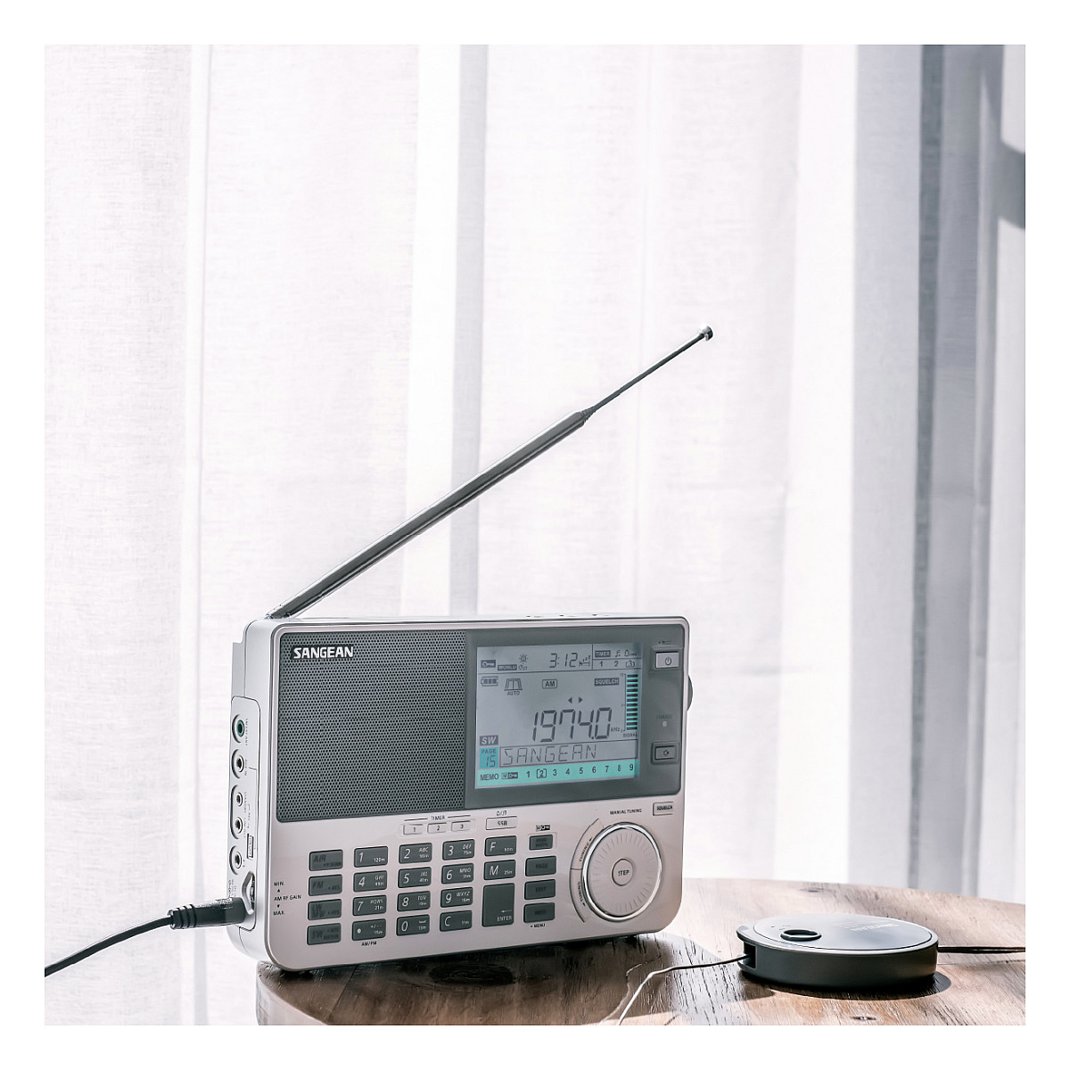 Radio portative Sangean ATS-909X2, AM, FM, LW, SW, ekran LCD, dalje kufjesh 3.5 mm - Bardhë 5