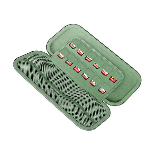 Case për Konsolë Gaming Belkin, Nintendo Switch 2, Rezistent ndaj Ujit dhe Goditjeve, Xhep për Kartela Lojërash, Mbajtëse për AirTag – Gjelbër 5
