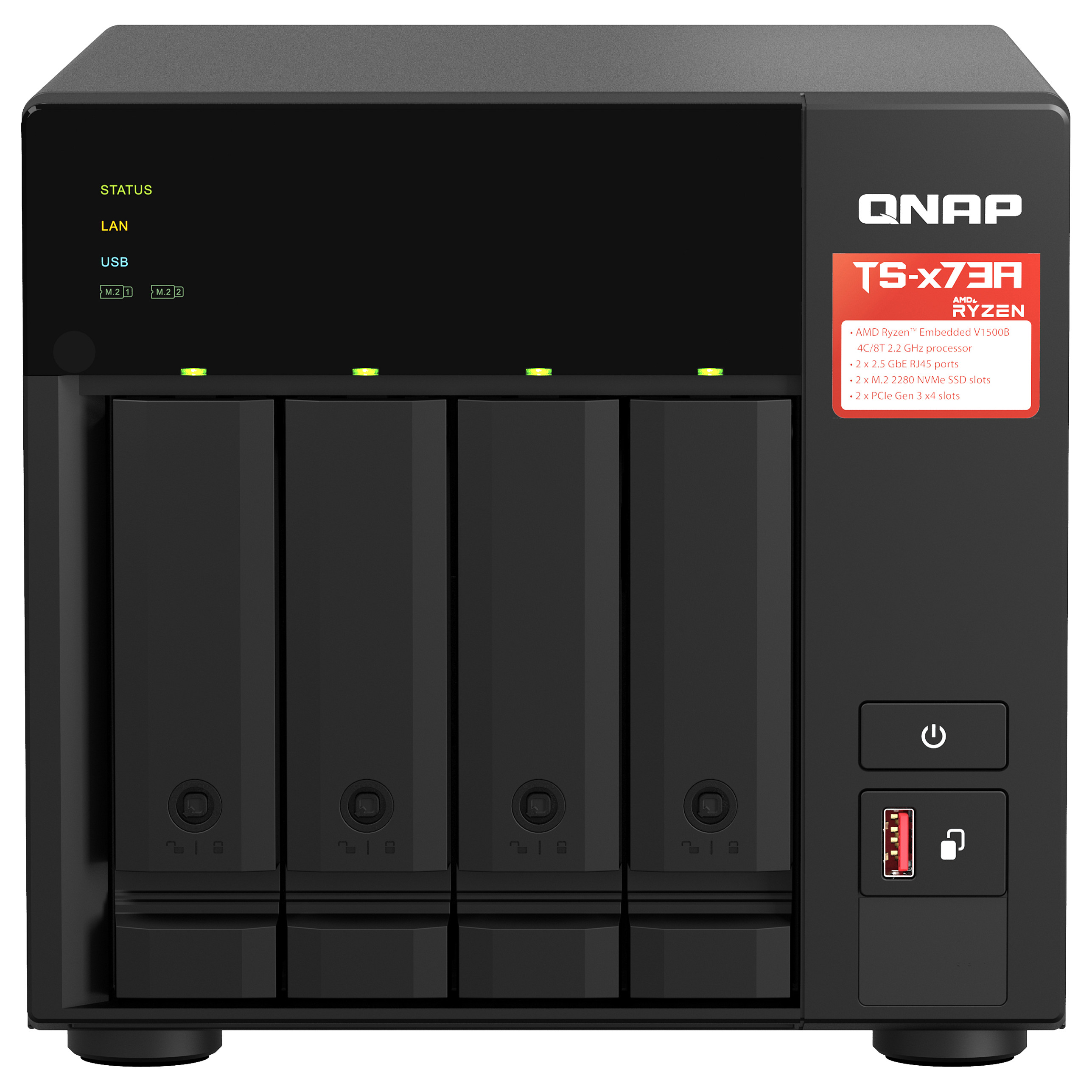 QNAP TS-473A – NAS Server for Network Storage