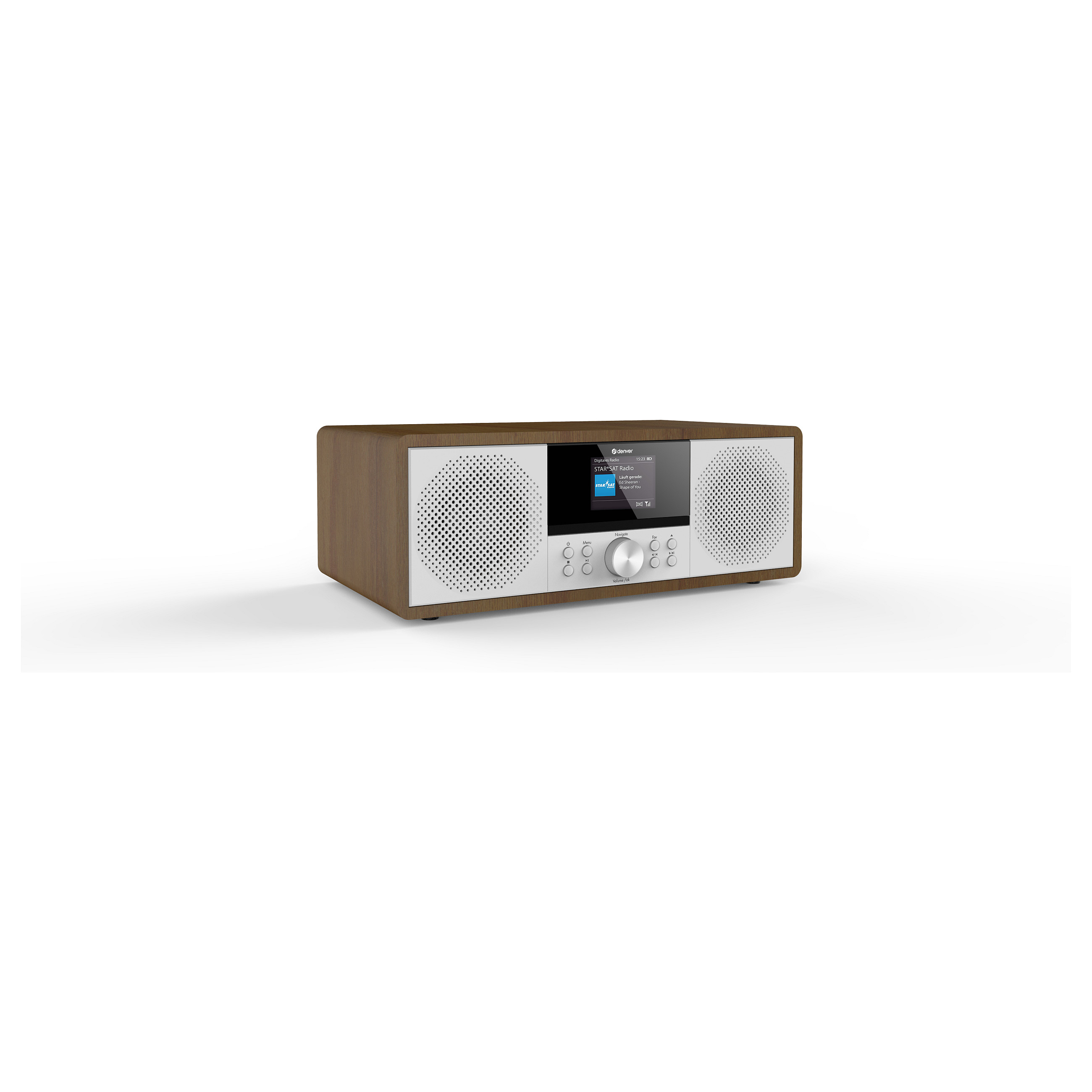Sistem muzikor Denver MIR-270DW, radio interneti, DAB+, FM, CD, Bluetooth, ekran me ngjyra 2.4", 2 × 10 W RMS, USB, AUX - Dru i errët 4