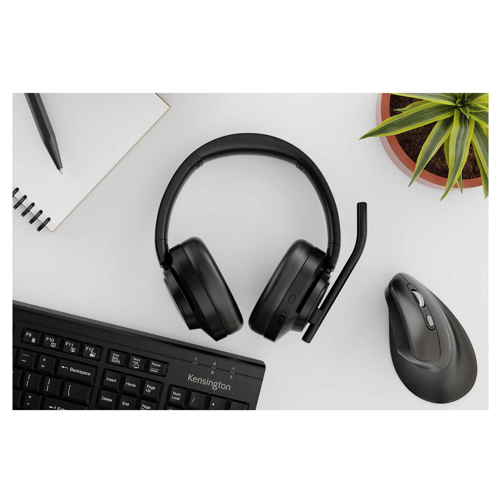 Kufje pa kabllo Kensington C3550 EQ, Over-Ear, Bluetooth 5.4, 40 mm, ANC, 20–20000 Hz, Multipoint - Zezë 3