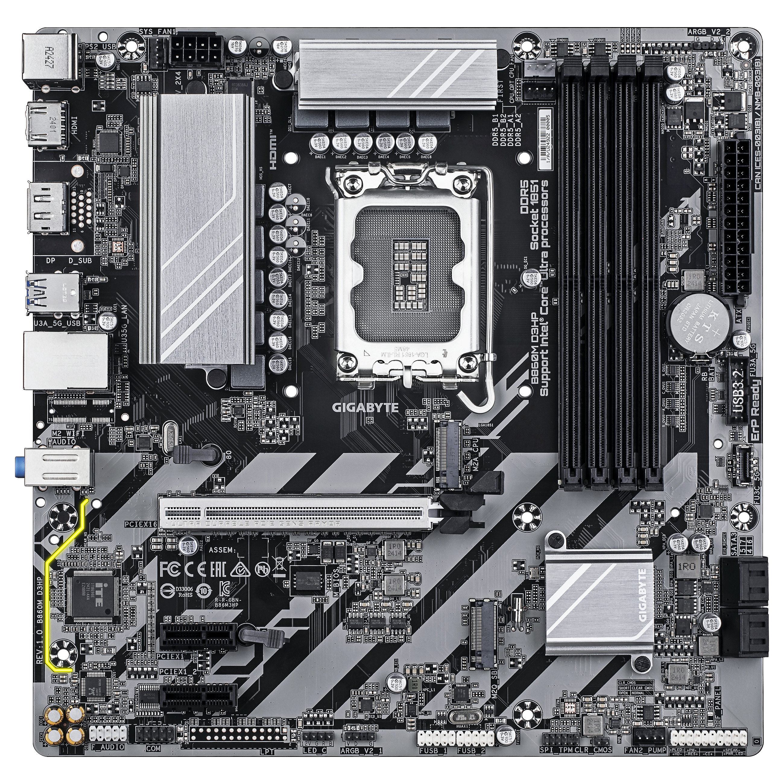 Pllakë Amë GIGABYTE B860M D3HP thumbnail 2