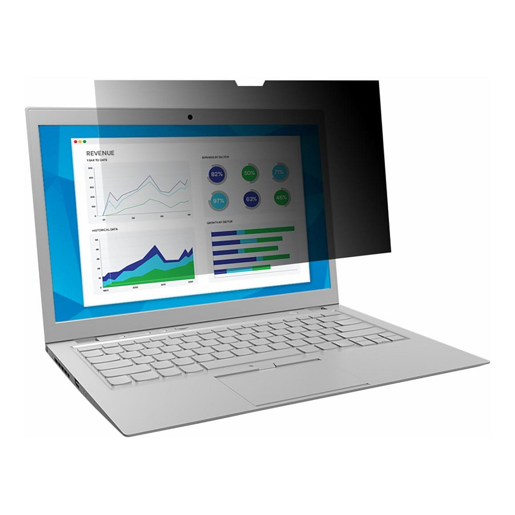 Mbrojtës të Ekranit për Laptop 3M PF156W9B / 15.6" / 16:9 / Privacy Filter / COMPLY Flip Attach - Zezë