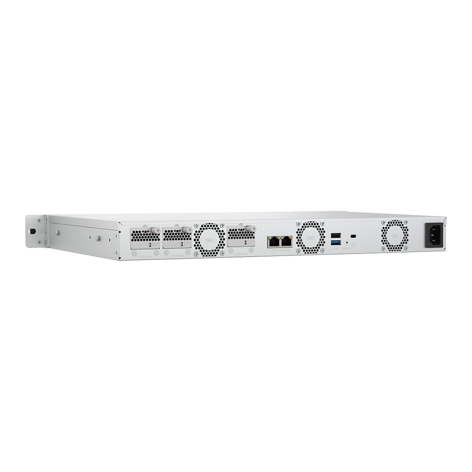 NAS QNAP TS-h765eU-8G, Atom x7405C, 8GB DDR5 ECC, 4 Bay SATA, 3 × M.2 NVMe, 2 × 2.5GbE, 1U Rackmount - Argjend 8