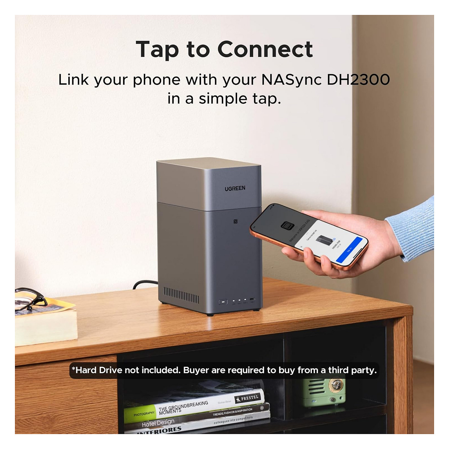 UGREEN NASync DH2300 – 2-Bay Desktop NAS, Rockchip 8-Core, 4GB LPDDR4X, 2x SATA HDD/SSD, RAID 1, 1GbE, UGOS Pro Private Cloud 8