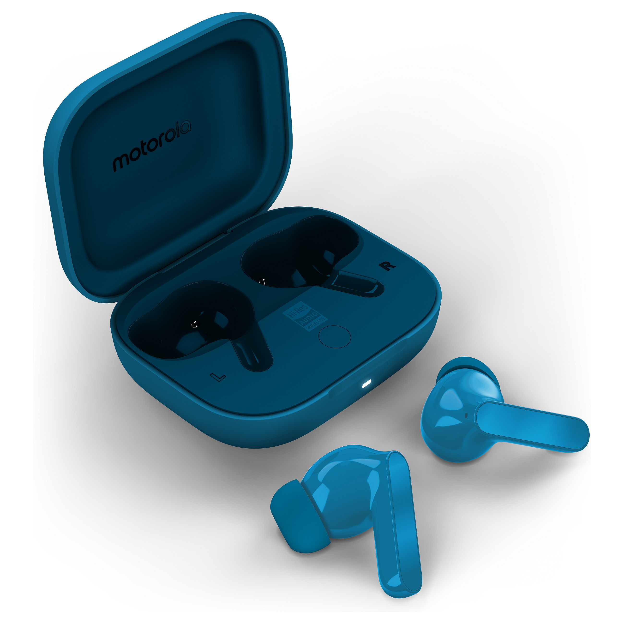 Kufje pa kabllo Motorola moto buds bass / TWS / Bluetooth 5.3 / 12.4mm / Dynamic ANC / Hi-Res Audio / 3 Mikrofona - Blu 9