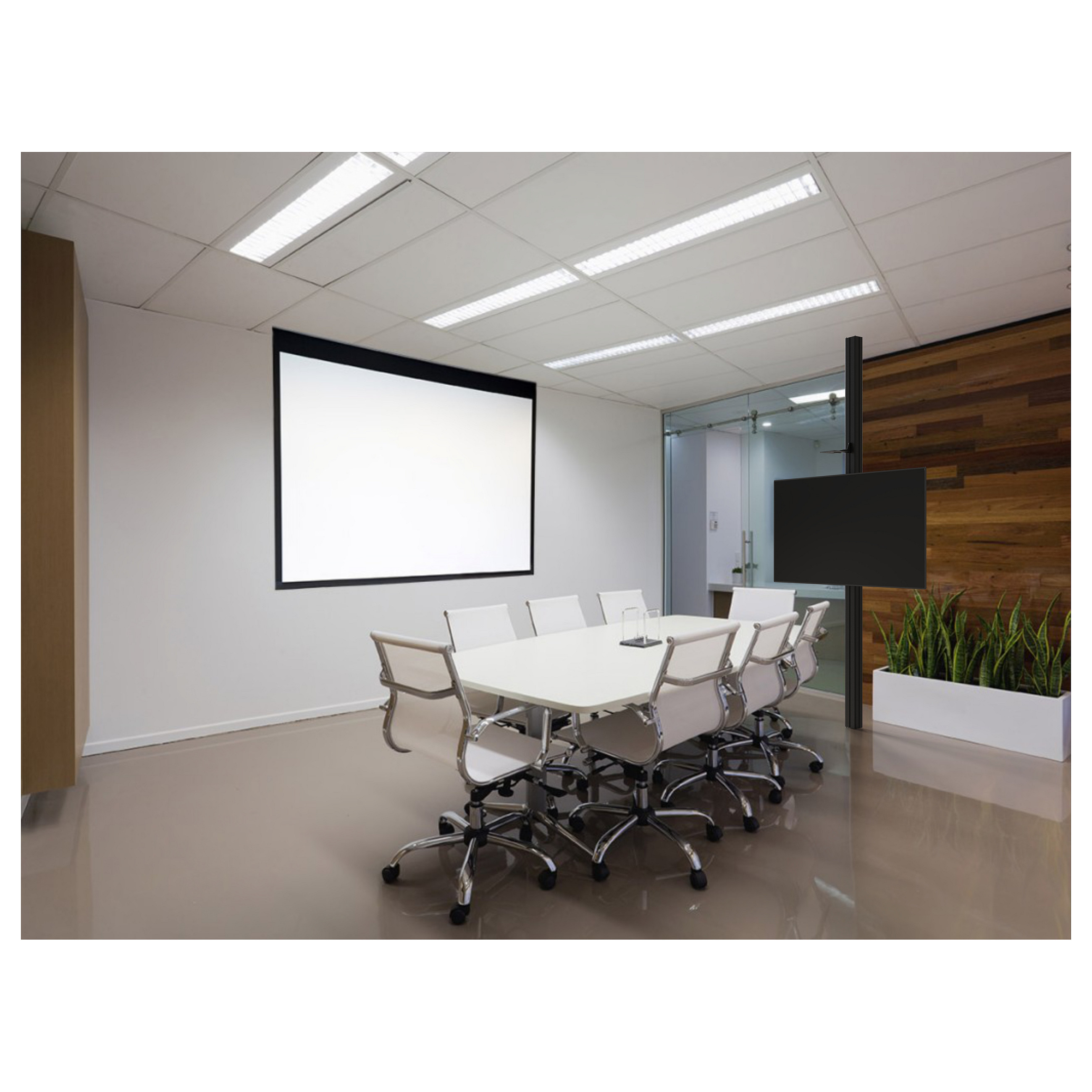 Aksesor për Mbajtëse Ekrani Vision VFM-POST / 3000mm / deri 150kg / Floor-to-Ceiling / Menaxhim Kabllosh - Zezë 9