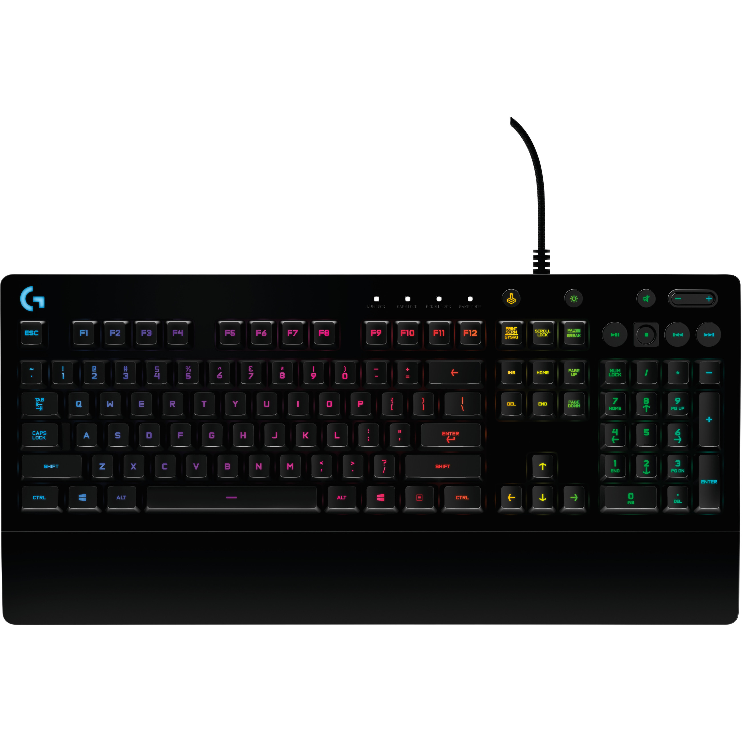Tastierë Gaming me Kabllo Logitech G213 Prodigy, Membrane Mech-Dome, Full Size, RGB, Anti-Ghosting, USB - Zezë
