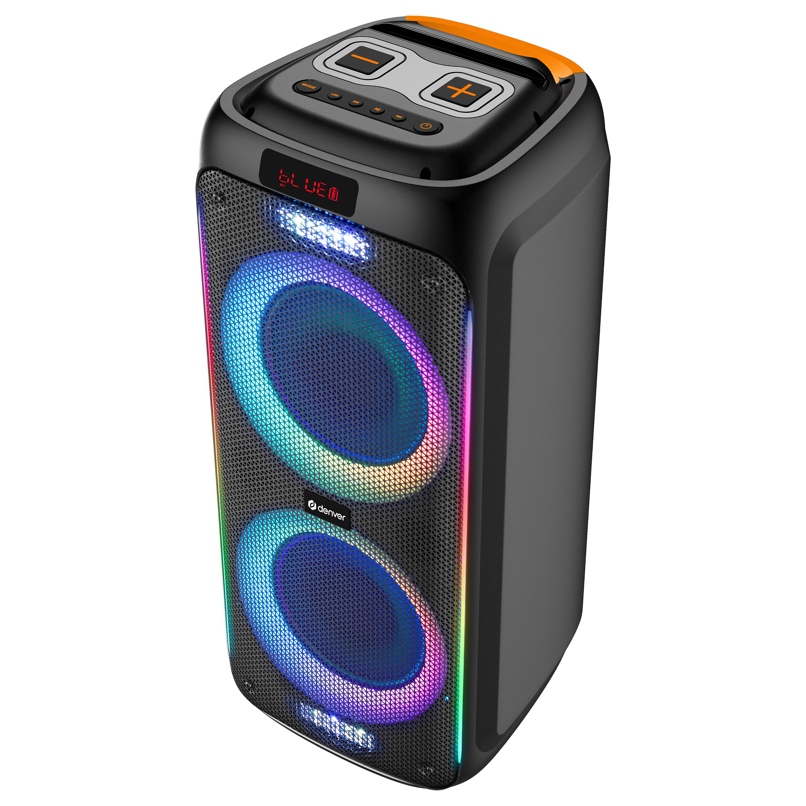 Altoparlant Denver TSP-456, 600W, 60W RMS, Bluetooth 5.0, USB, MicroSD, AUX, TWS, LED - Zezë 2