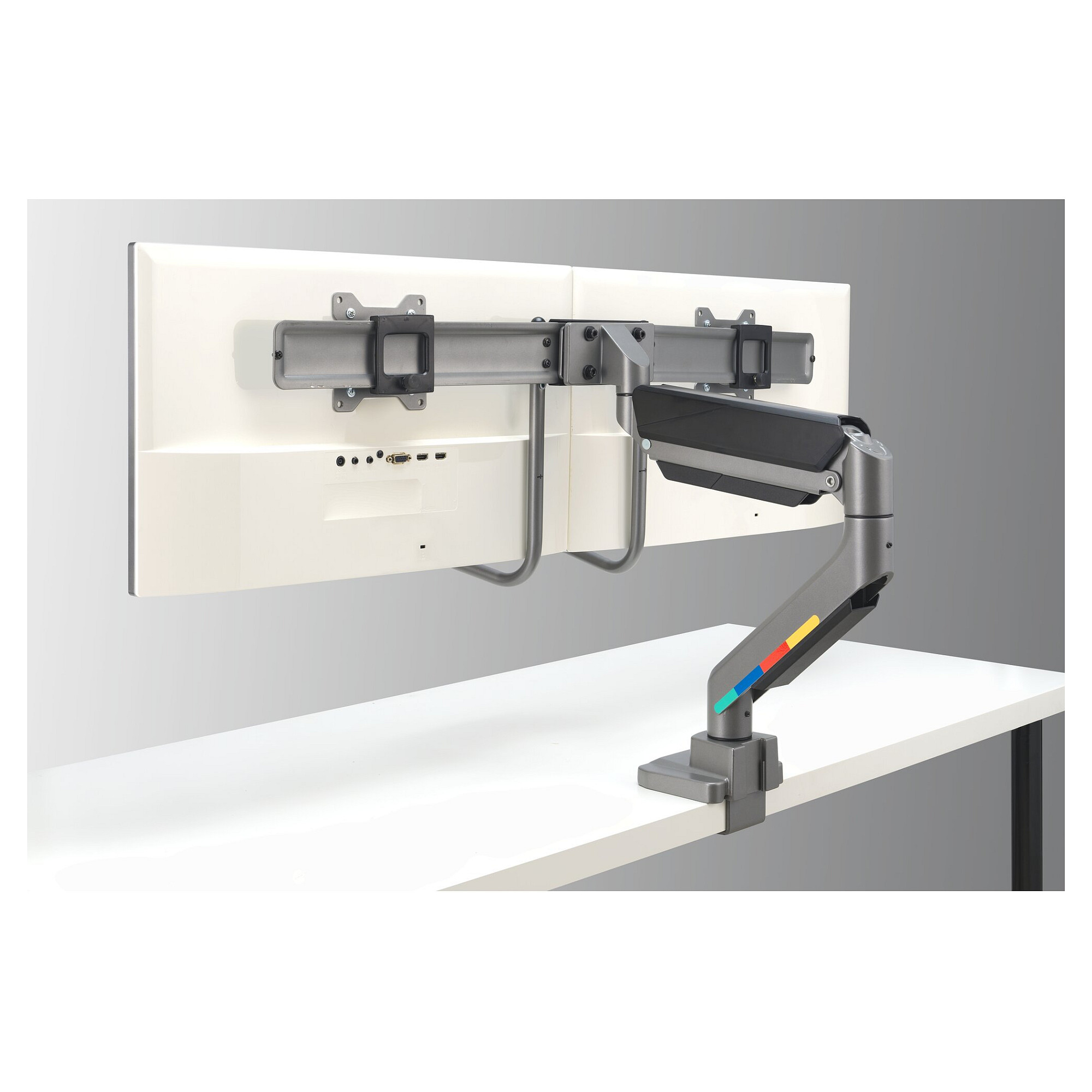 Mbajtëse për Monitor Kensington SmartFit K58272WW / 2 Monitorë / deri 32" / deri 9kg për Monitor / VESA 75x75 & 100x100 / Gas Spring / Rotacion 180° - Hiri 5