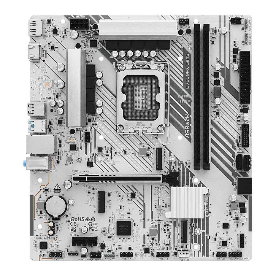 Pllakë Amë Intel ASROCK B760M-X GEN5 Intel S1700 / DDR5 / HDMI+DP thumbnail 2