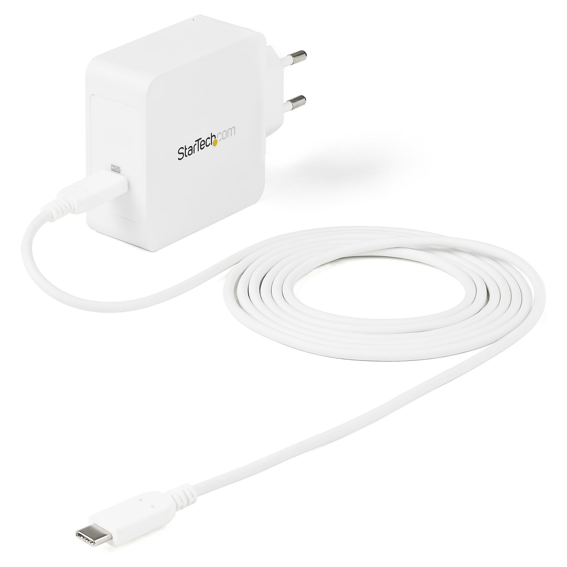 Karikues USB-C StarTech.com WCH1CEU, 60W, Power Delivery, Kabllo 2m - Bardhë